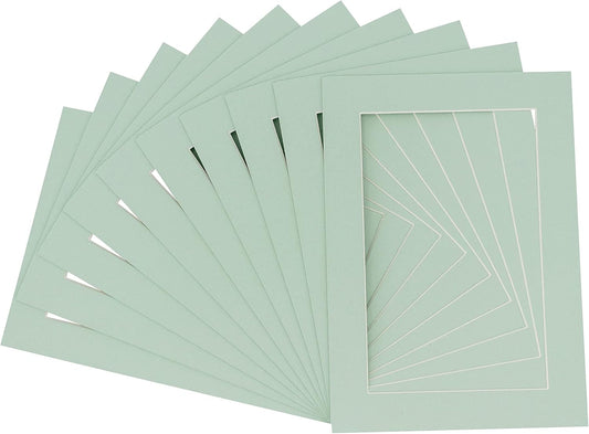 11x14 Mat for 8.5x11 Photo - Precut Honeydew Green Picture Matboard for Frames Measuring 11 x 14 Inches - Bevel Cut Matte to Display Art Measuring 8.5 x 11 Inches - Acid Free Pack of 25 MATS