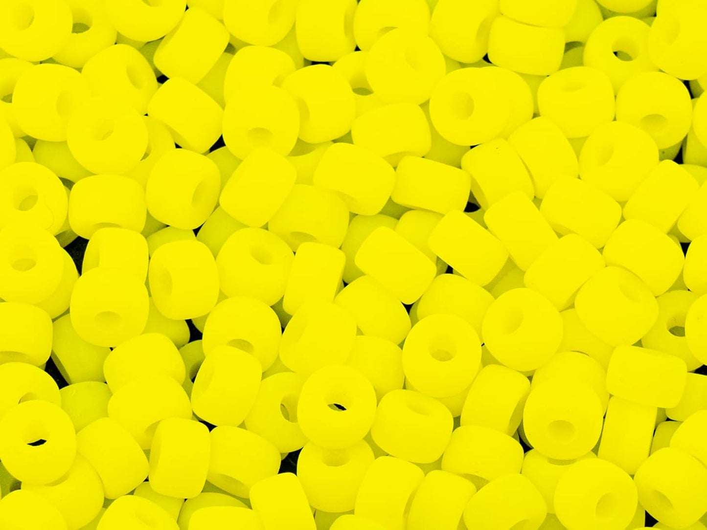 1.76 oz (ab. 240pcs) Mix of Big Pony Bagel Czech Glass Beads, 6mm (0.24 inch, Hole 0.08in) Semi Matte Neon Mix