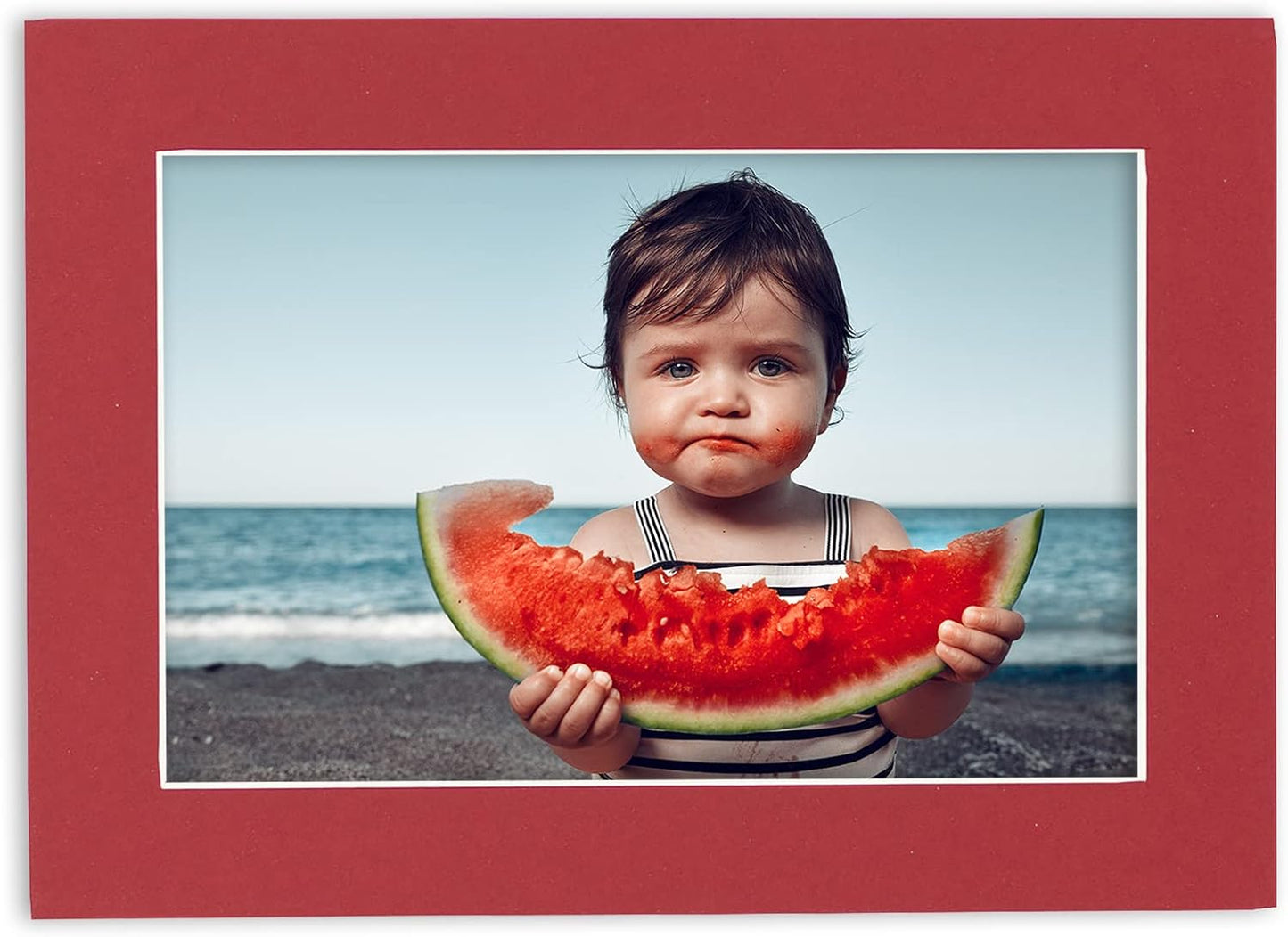 11x14 Mat for 8.5x11 Photo - Precut Deep Red Picture Matboard for Frames Measuring 11 x 14 Inches - Bevel Cut Matte to Display Art Measuring 8.5 x 11 Inches - Acid Free Pack of 100 MATS