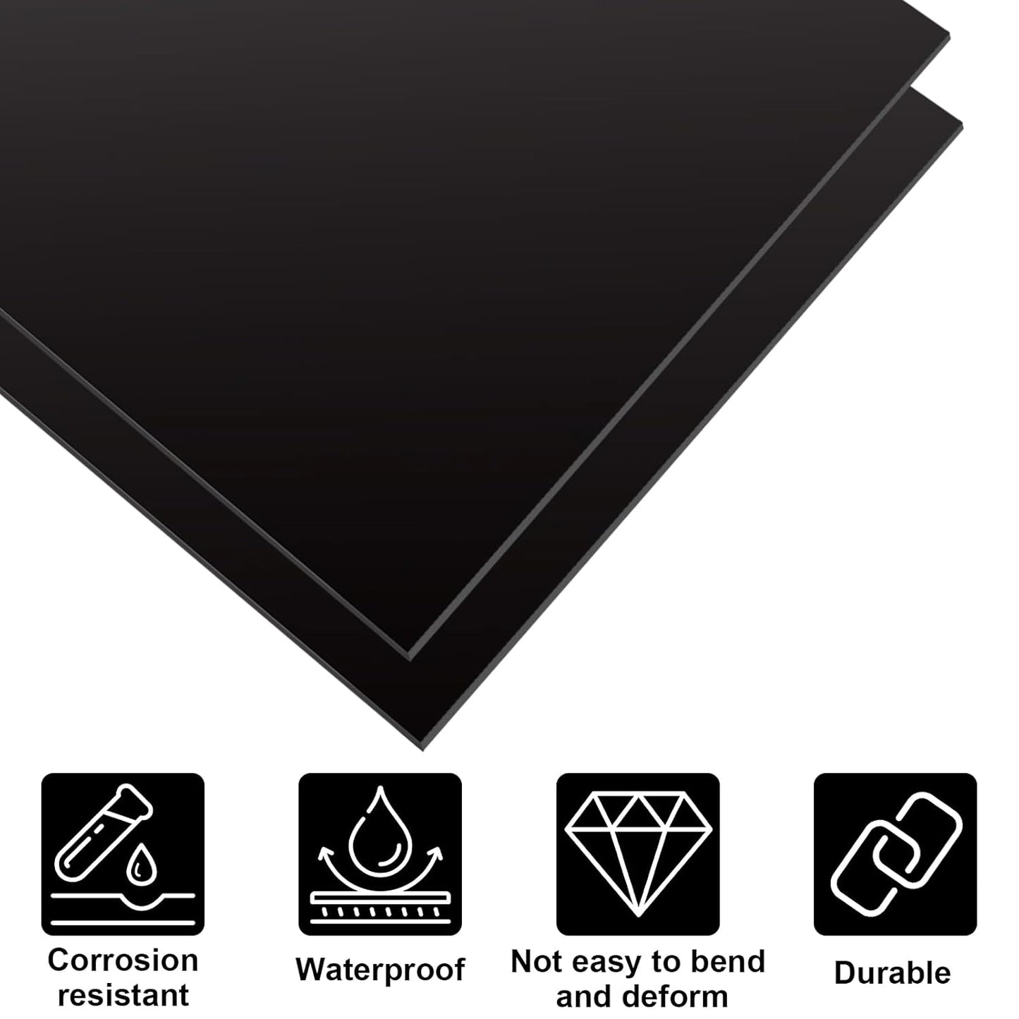 3PCS 12 x 12 x 1/16(0.06”) Inch Anodized Aluminum Sheet, 5052 Black Aluminum Engraving Blanks, 1.5MM Thin Metal Plates for Laser Engraving, Crafting, DIY, House Decoration