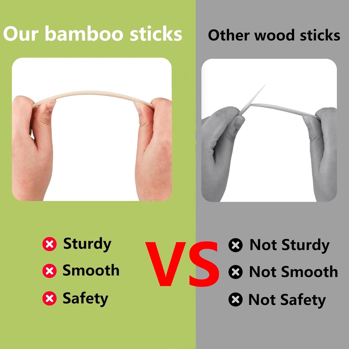 1/4 x 36 Inch 100PCS Dowel Rods Wood Sticks Wooden Dowel Rods Unfinished Hardwood Sticks for Crafts and DIYers