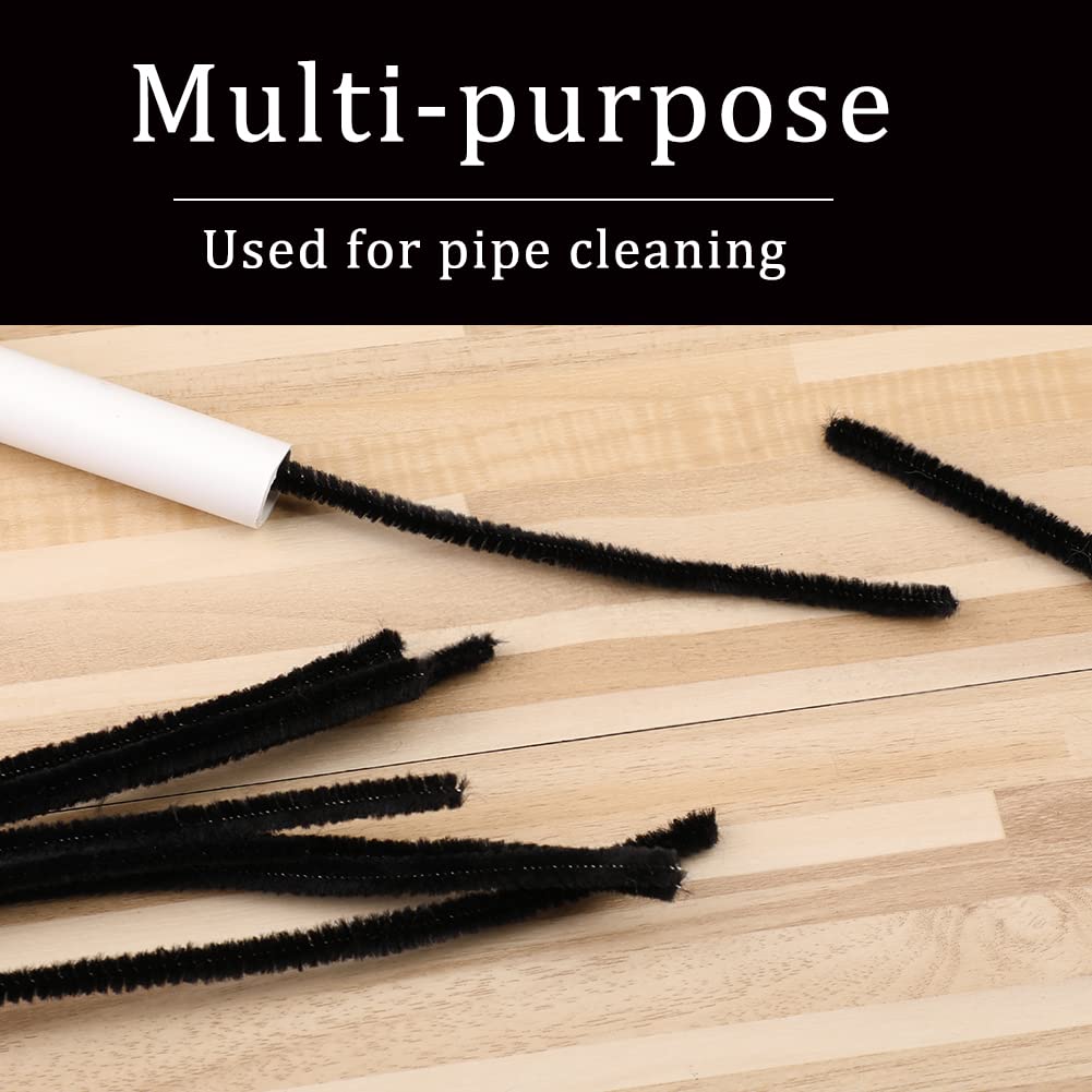 110 PCS Black Pipe Cleaners - Bulk Art & Craft Pipe Cleaners Chenille Stem for Creative Home Decoration and Arts Crafts