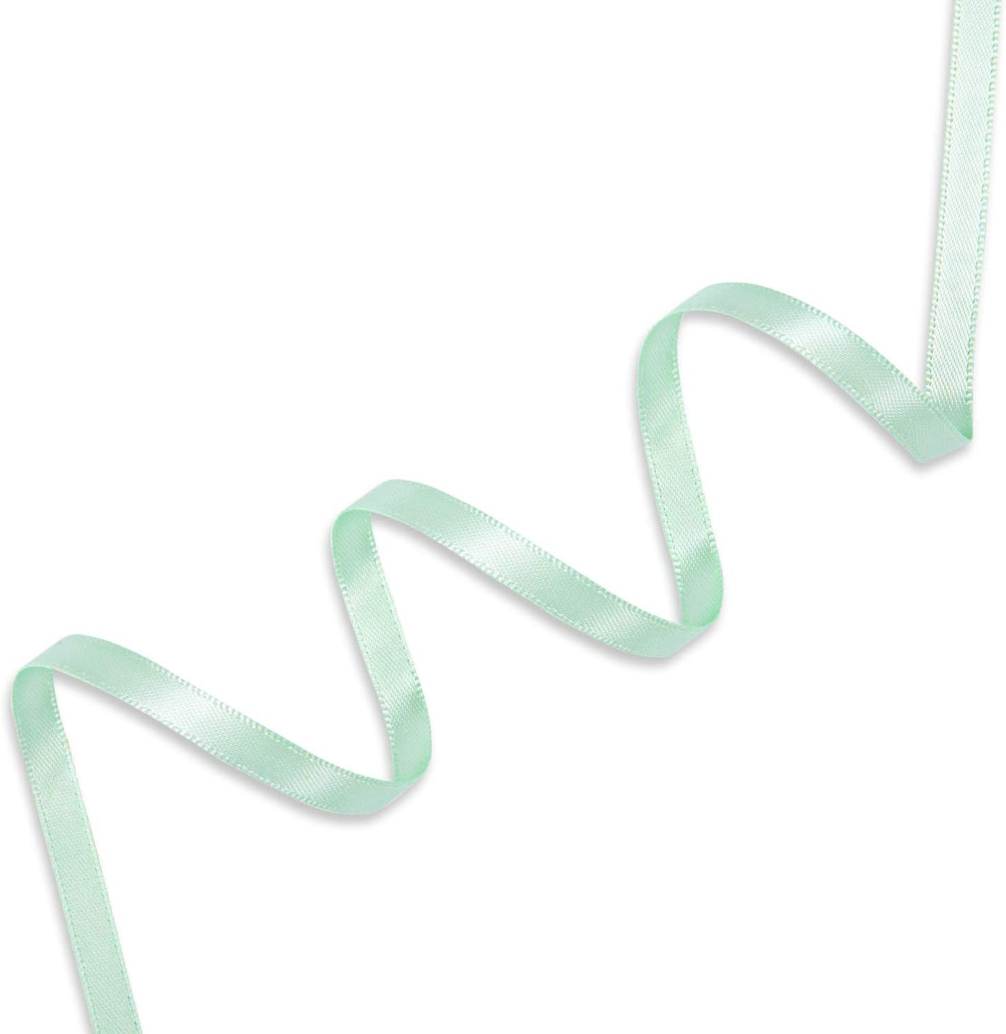 Humphrey's Craft 1/4 Inch Mint Green Double Faced Satin Ribbon - 50 Yards Variety of Color for Crafts Gift Wrapping Bows Bouquet Decoration Sewing Christmas Tree Wedding Invitation Card.