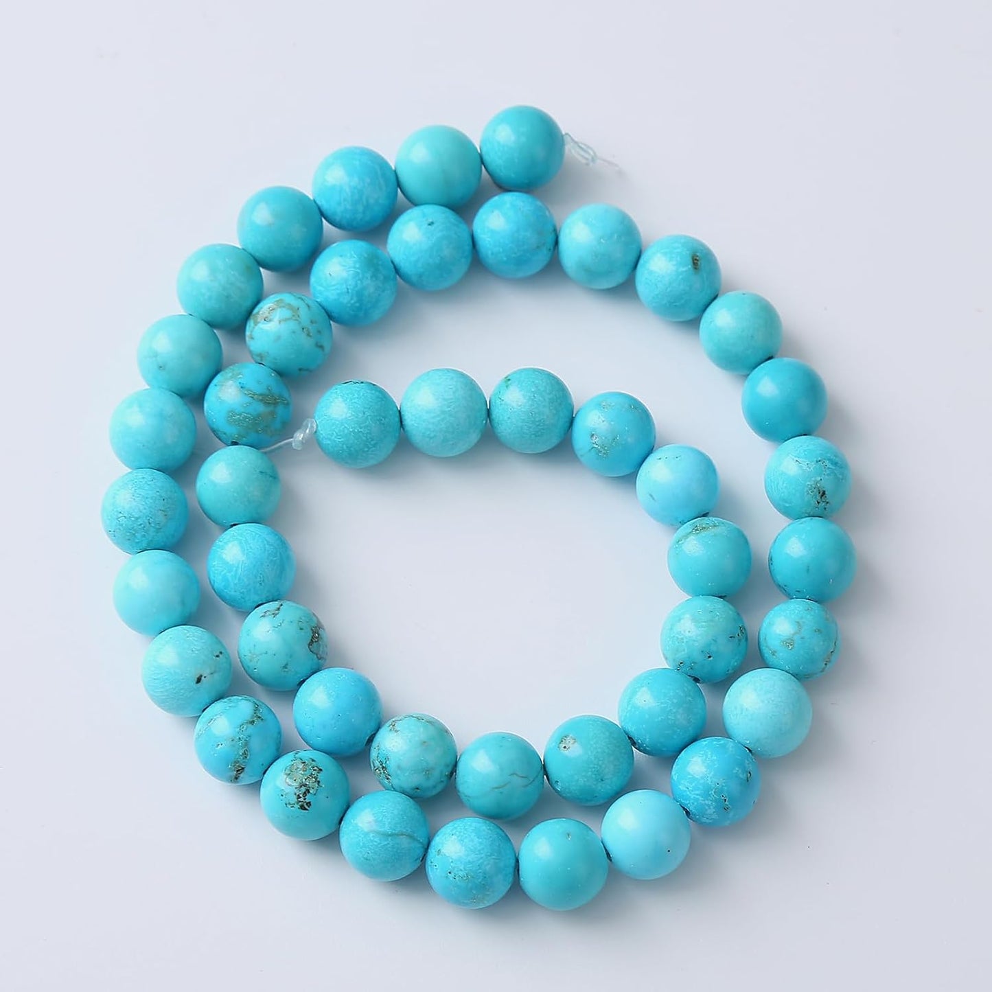 10mm 36pcs A+ Natural Blue Turquoise Beads Round Spacer Loose Stone Beads for Jewelry Making DIY Bracelet Necklace Accessories