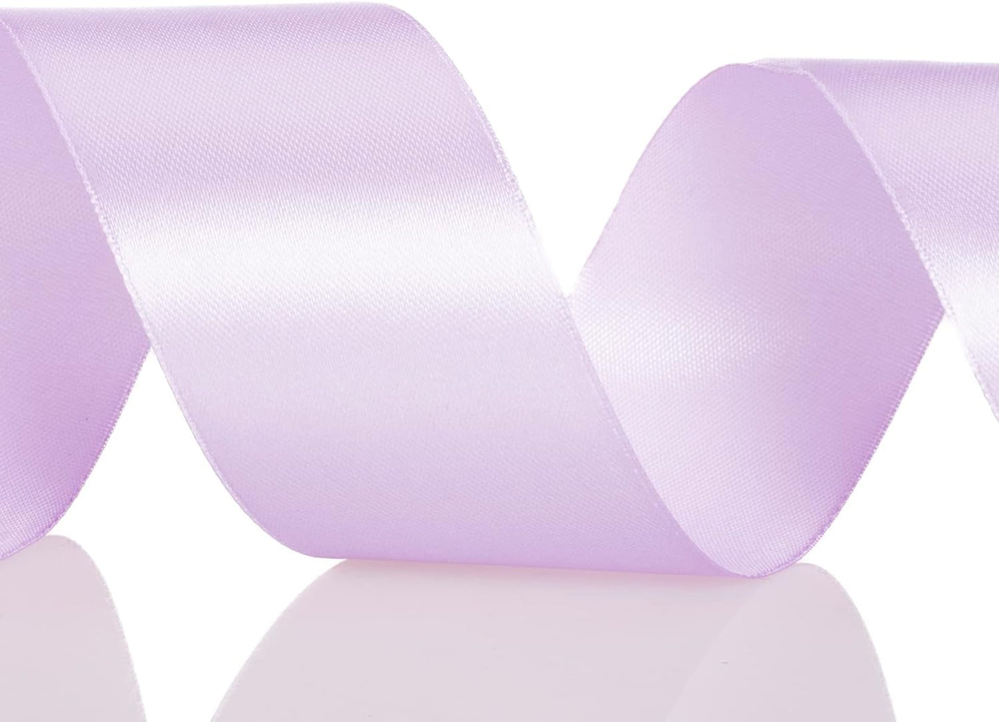 1 1/2 Inch Lilac Solid Satin Ribbon, 50 Yards Craft Fabric Ribbon for Gift Wrapping Floral Bouquets Wedding Party Decoration
