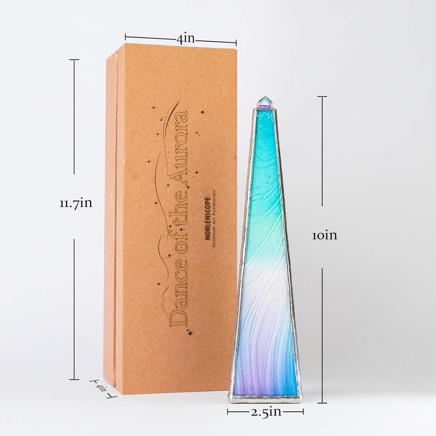 10" Aurora Kaleidoscope for Adults,Tiffany Stained Glass Handmade Adult Kaleidoscope with Gift Box,Wedding for Bestie Man Woman Girlfriend Boyfriend Mom