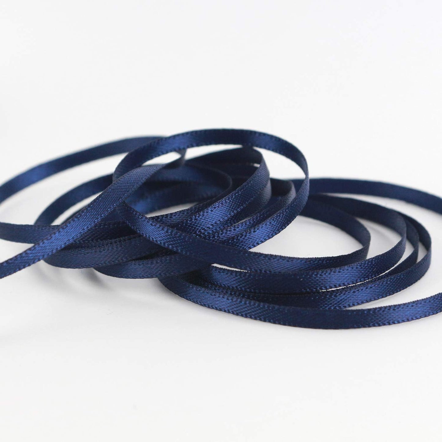 HUIHUANG Solid Color Satin Ribbon 1/8 inch x 100 Yards Roll Ribbon for Crafts (Navy)