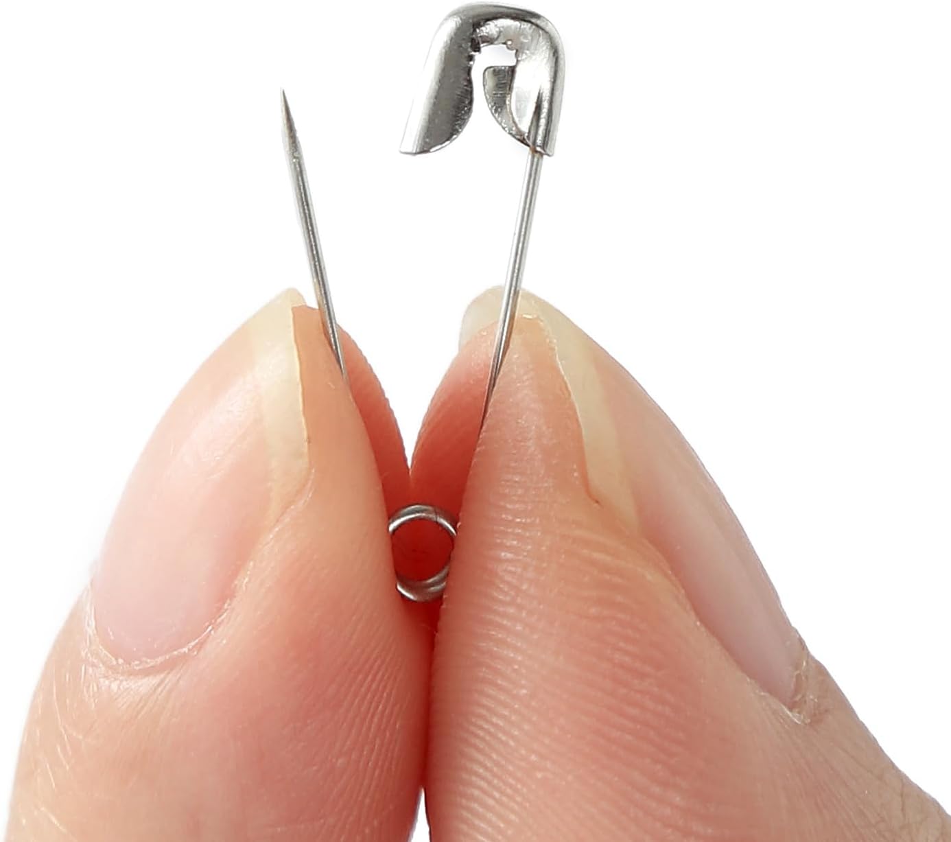 1000PCS Safety Pins, 0.75In/19mm Small Fastening Pins, Rust Resistant Nickel Plated Steel Set for Crafting, Sewing, Jewelry Making Fabric, Rimming Fastening Clip Button for Garment Hang Tag (Silver)