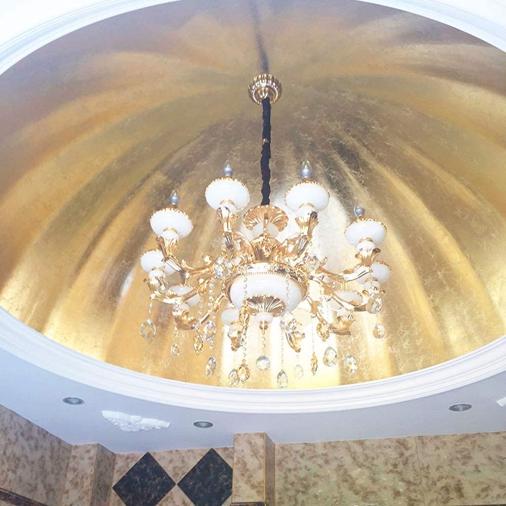 Imitation Gold Foil Sheets - KINNO Antique Gold Leaf Paper for Arts Decoration, Gilding, Nails, Handcrafts, Picture Frames, Sculpture, Furniture, and Wall, Paintings, 100 Sheets 5.1 by 5.3 Inches