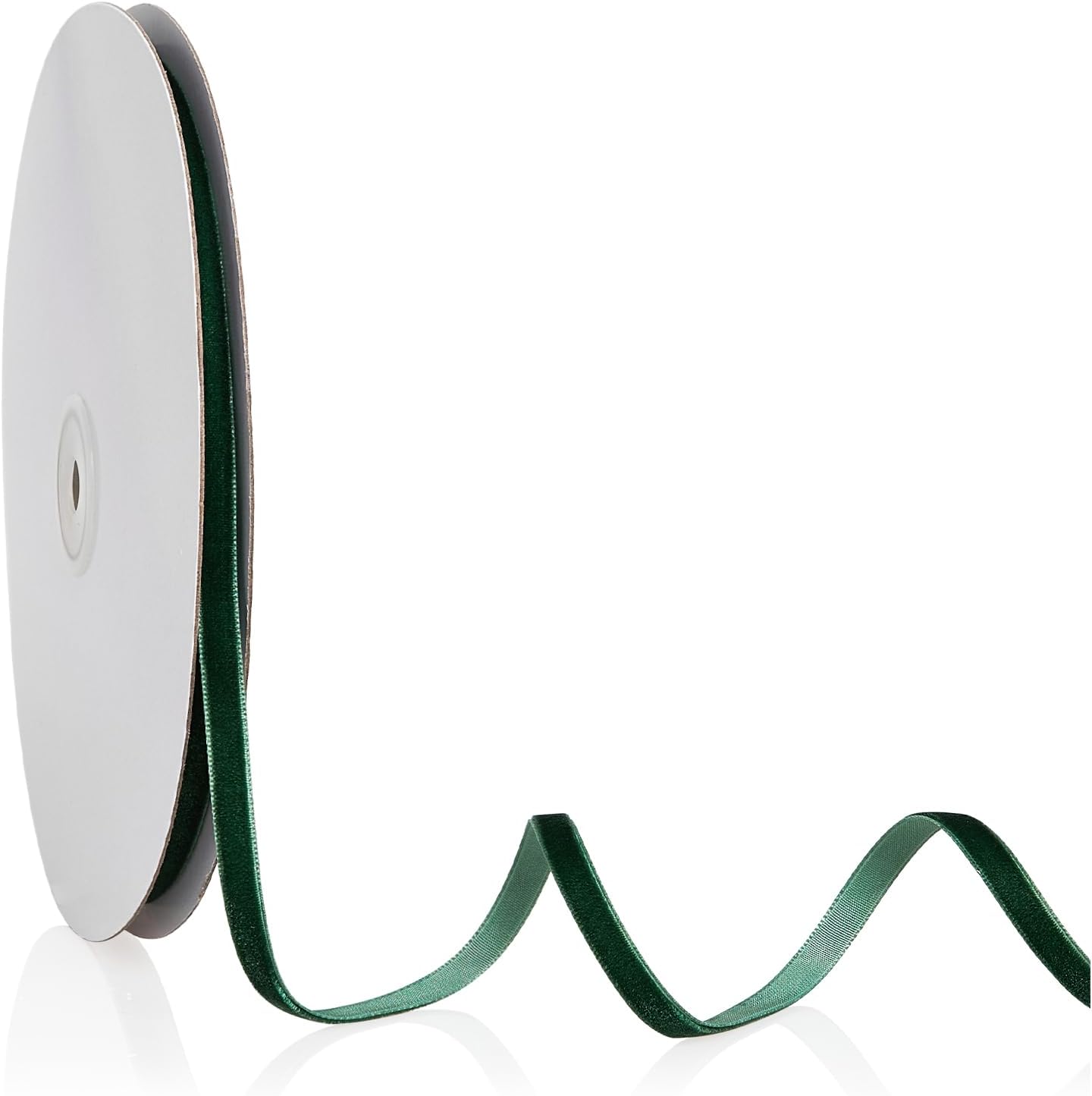 1/4" X 20 Yards Forest Green Velvet Ribbon for Christmas Tree Wreath Decoration Handmade Crafts Ornaments Gift Wrapping & Bow Making