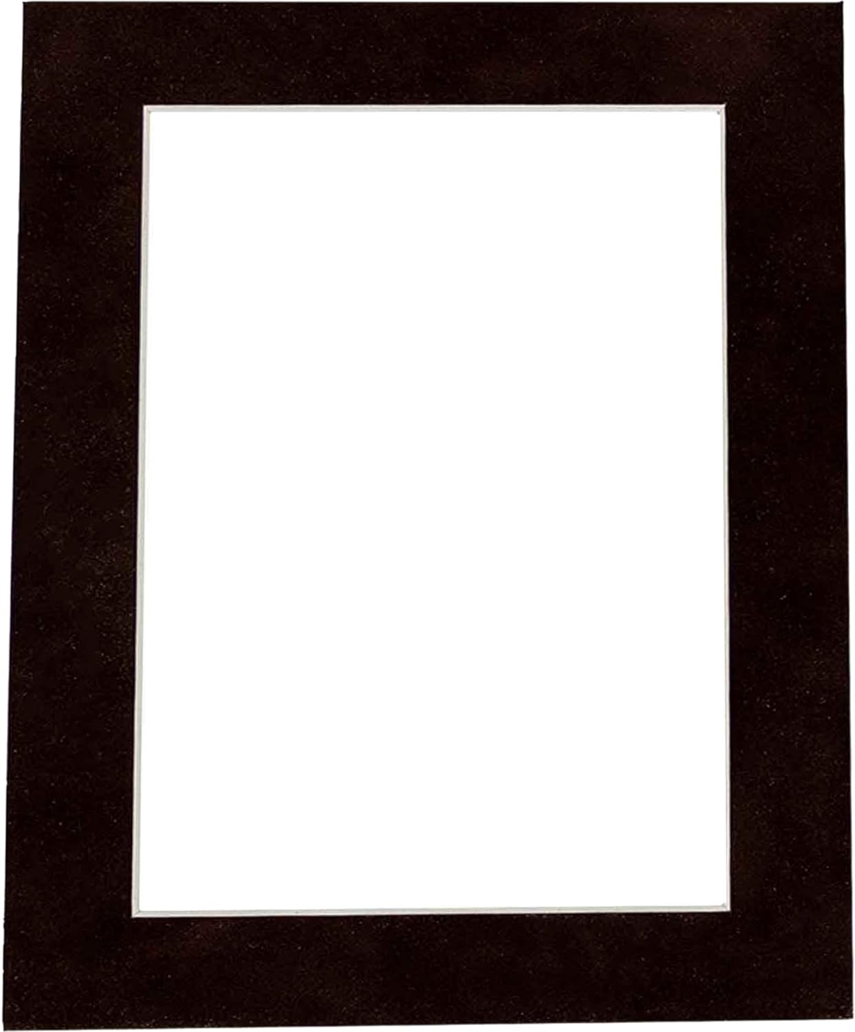 11x14 Mat Bevel Cut for 8.5x11 Photos - Acid Free Black Suede Precut Matboard With Backing Board and Crystal Clear, Self Seal Mat Bag - For Pictures, Framing - 4-ply Thickness
