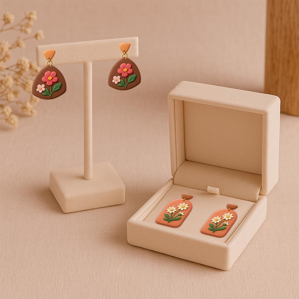 10 Sets Geometric Clay Cutters, 20pcs Shape Polymer Clay Cutting Tools for Earrings Jewelry Making, Clay Jewelry Making Kit