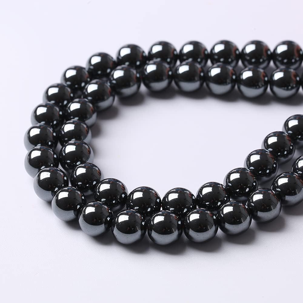 103pcs 4mm AAA Black Hematite Beads Natural Stone Gemstone Round Loose Beads for Jewelry Making DIY Bracelets