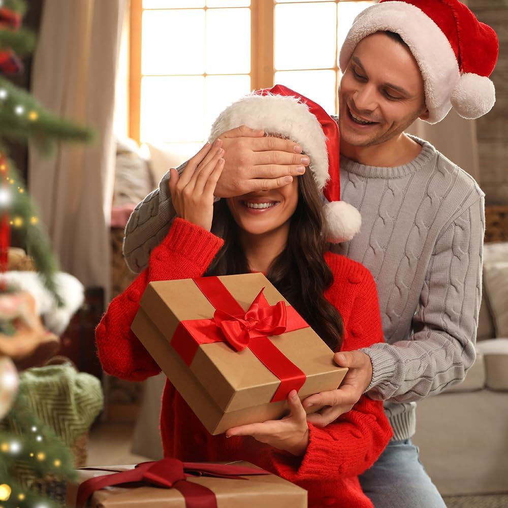 1" x 100 Yards Satin Ribbon - Rose Gold Silk Ribbon with Spool - Ideal for Gift Wrapping, Floral Bouquets, Crafts, Wedding Party Decorations, Christmas and Sewing Projects