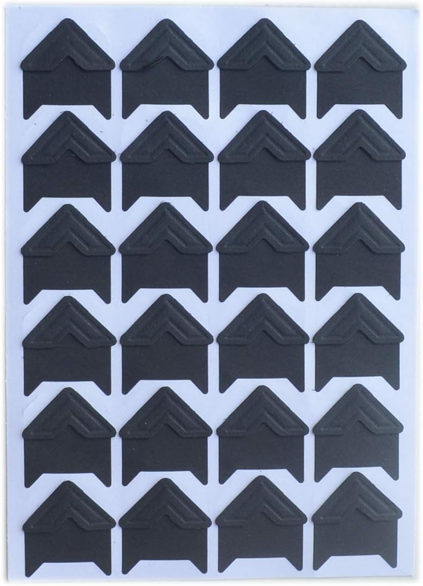 10 Sheet (240-pack) Photo Corners Self Adhesive PVC Paper Photo Foto Corner Stickers for Scrapbooking Personal Journal (Style2-10sheet Black)