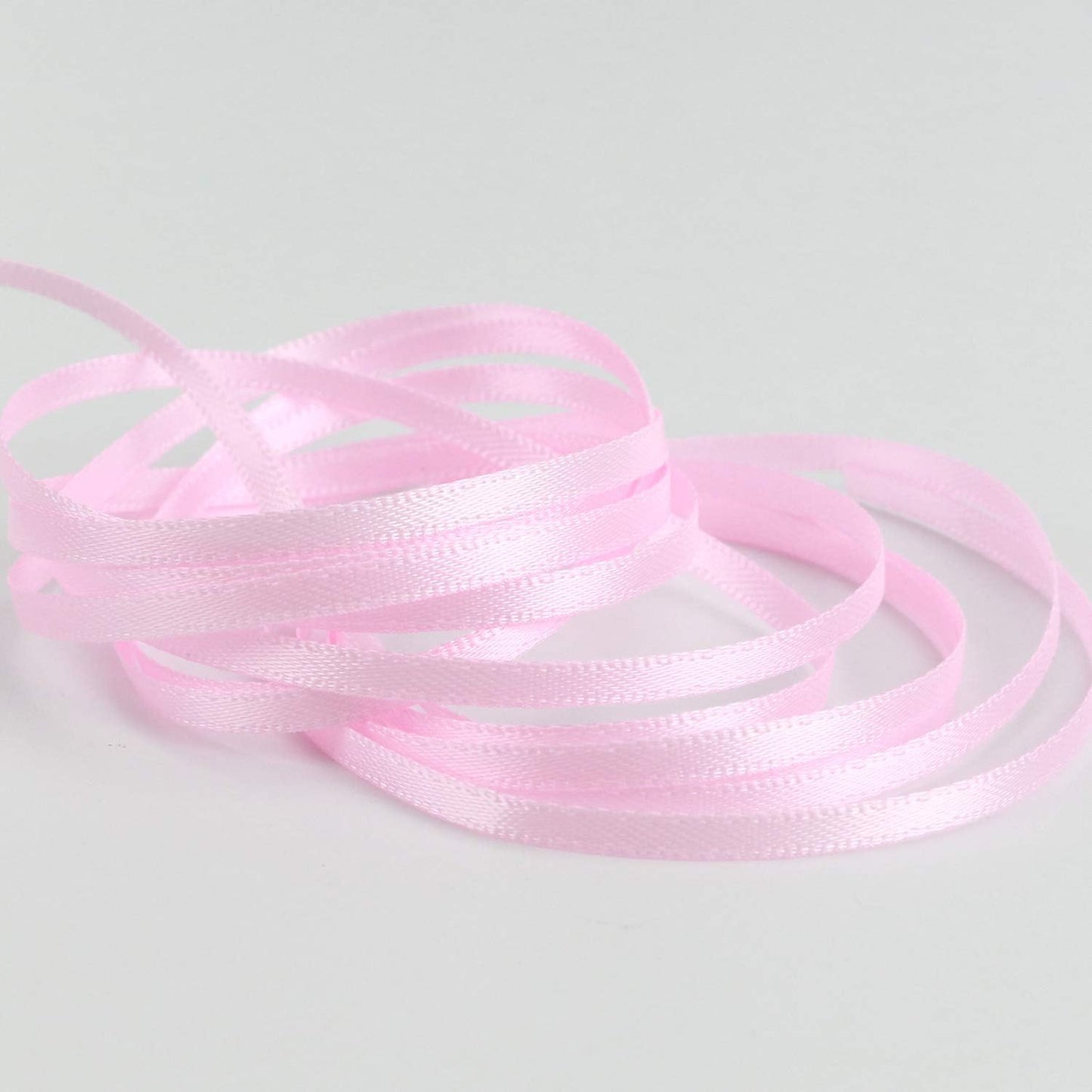 HUIHUANG Solid Color Satin Ribbon 1/8 inch x 100 Yards Roll Ribbon Light Pink Thin 1/8 Satin Ribbon for Crafts Sewing Baby Shower Decor Gift Wrapping (Light Pink)