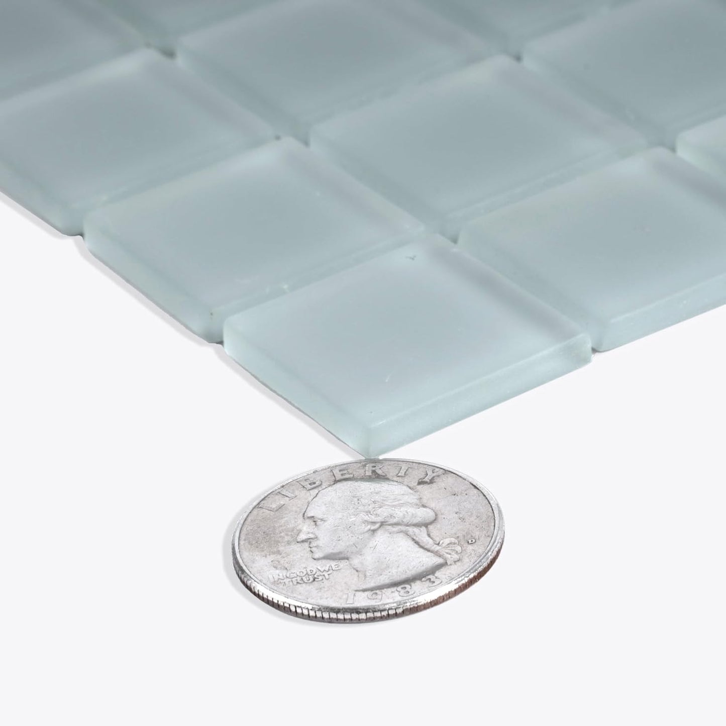 1"x1" Chic Gray Matte Finished Glass Mosaic Tile (Sample Swatch- 5"x4")