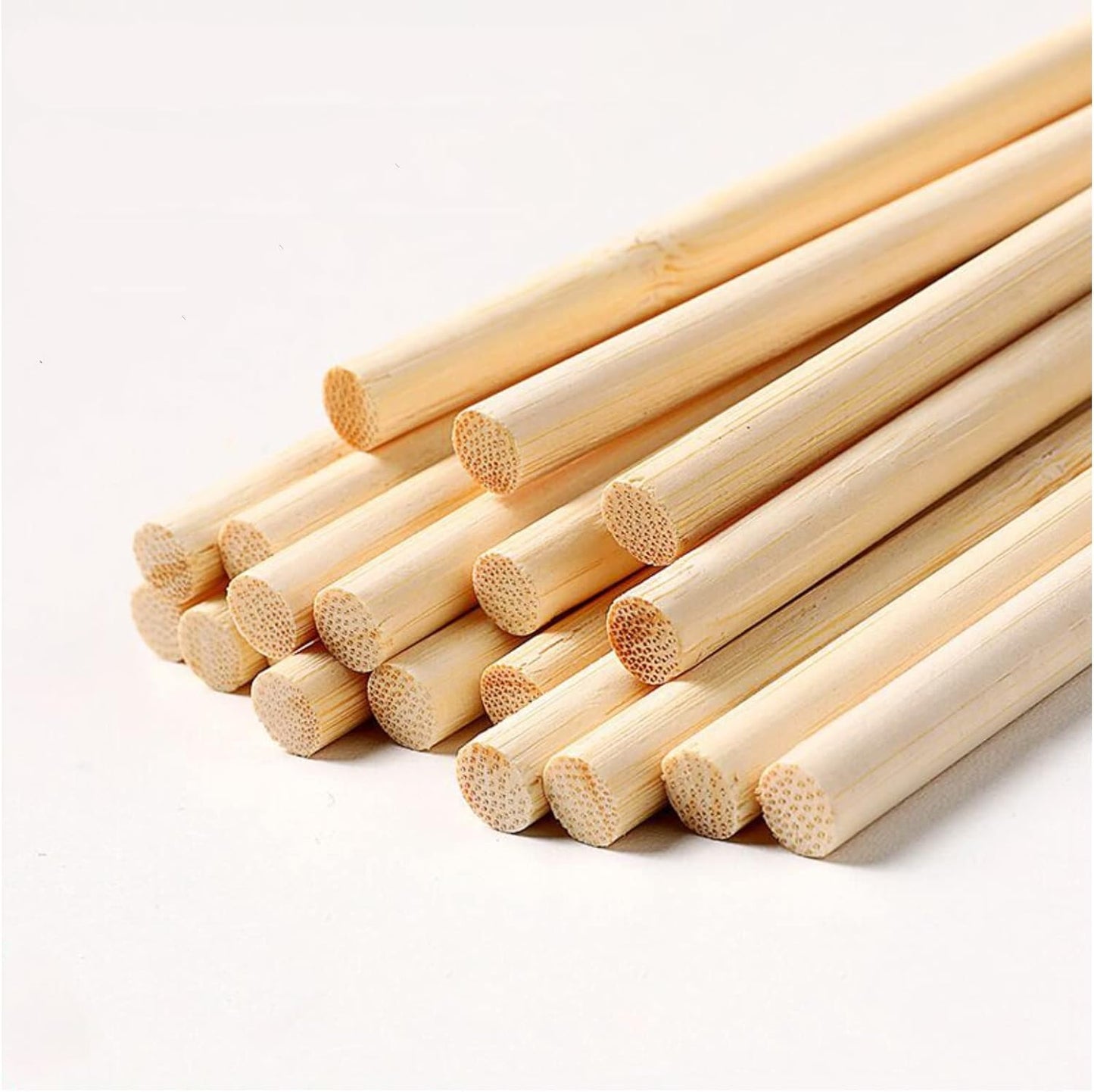 1/2 x 6 Inch 10 PCS Dowel Rods Wood Sticks Wooden Dowel Rods - Unfinished Bamboo Sticks - for Crafts and DIYers