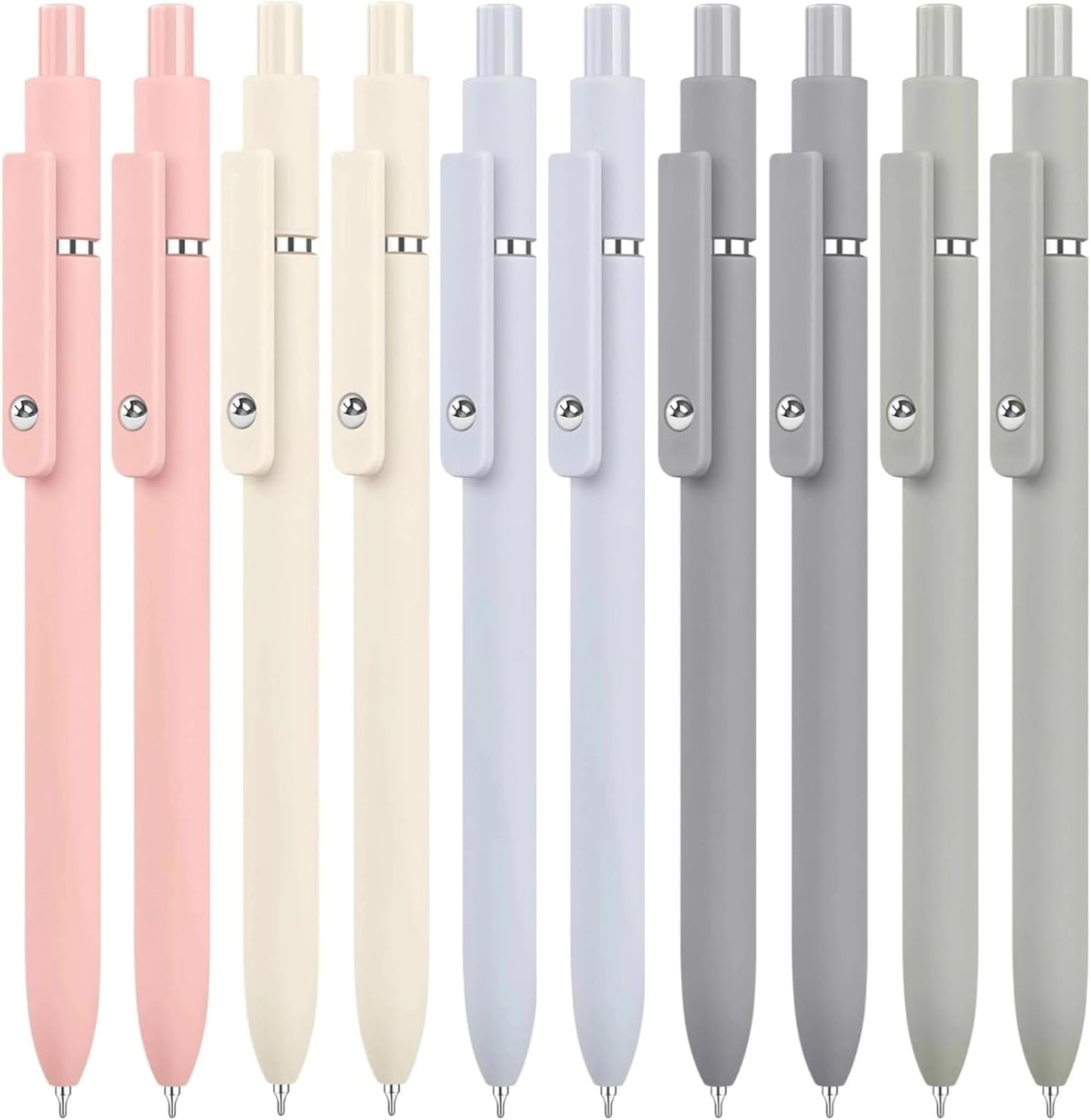 10PCS Gel Pens Black Ink Fine Point Pens With Smooth Writing, School Office Supplies, Christmas Anniversary Birthday Gifts for Men Women, Quick Dry Pens For Journaling, Nurse Aesthetic Pen (Morandi)