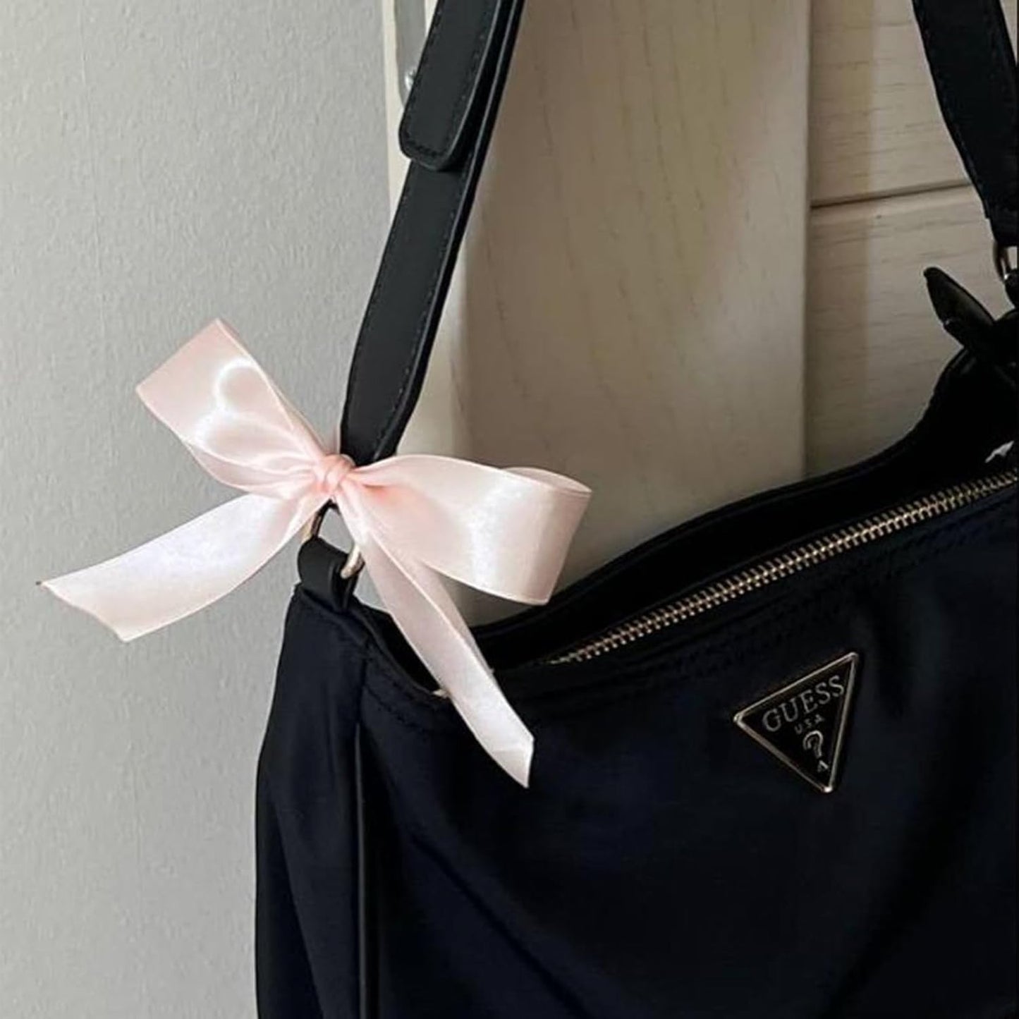 1/4" X 100 Yards Pearl Pink Satin Thin Ribbon Solid Color Double Faced Ribbons Perfect for Crafts Wedding Decor Bow Making Arts Sewing and More