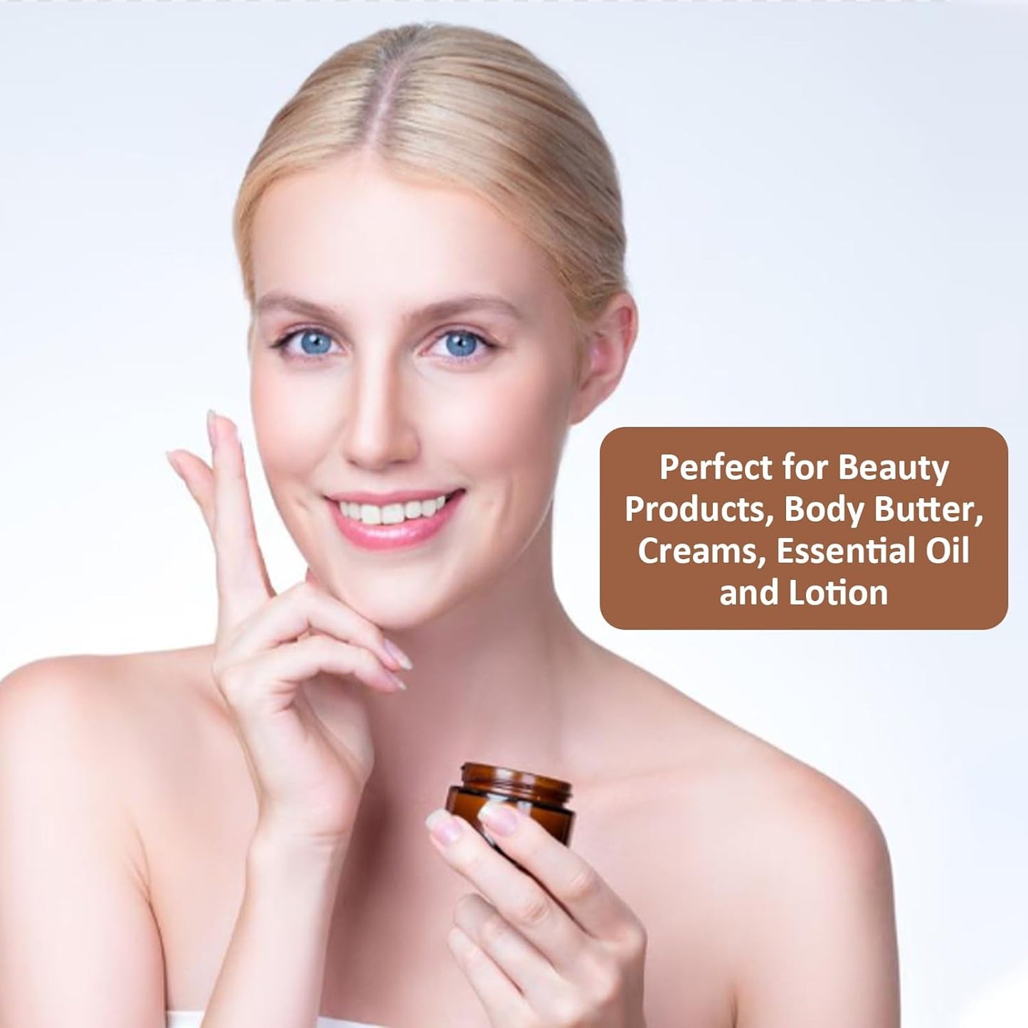 100 Pack 1oz Amber Plastic Jars with Lids 30ml Empty Cosmetic Jars Leak Proof Container Refillable Makeup Containers Travel Cosmetic Containers for Lotions Sample Cream