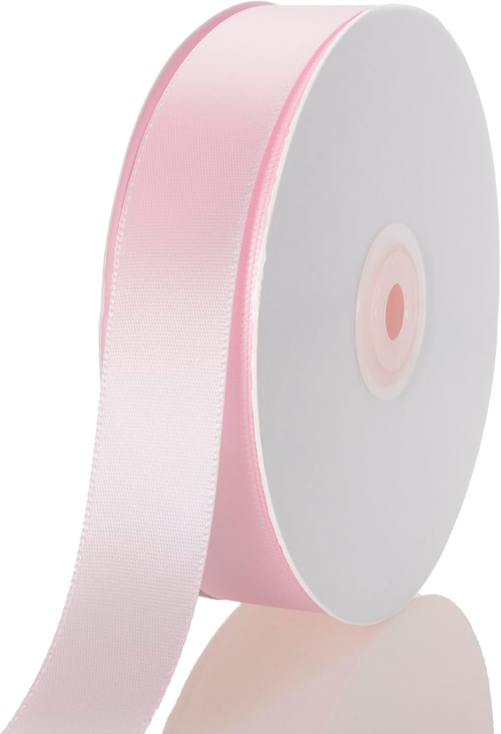 1 Inch Light Pink Ribbon, 50 Yards Craft Polyester Satin Ribbon Perfect for Gift Wrapping, Handmade Roses, Wedding Party Decorations and DIY Crafts