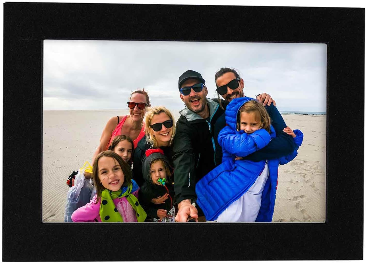 11x14 Mat Bevel Cut for 8.5x11 Photos - Acid Free Black With Black Core Precut Matboard, Backing Board and Crystal Clear, Self Seal Bag - For Pictures, Framing - 4-ply Thickness