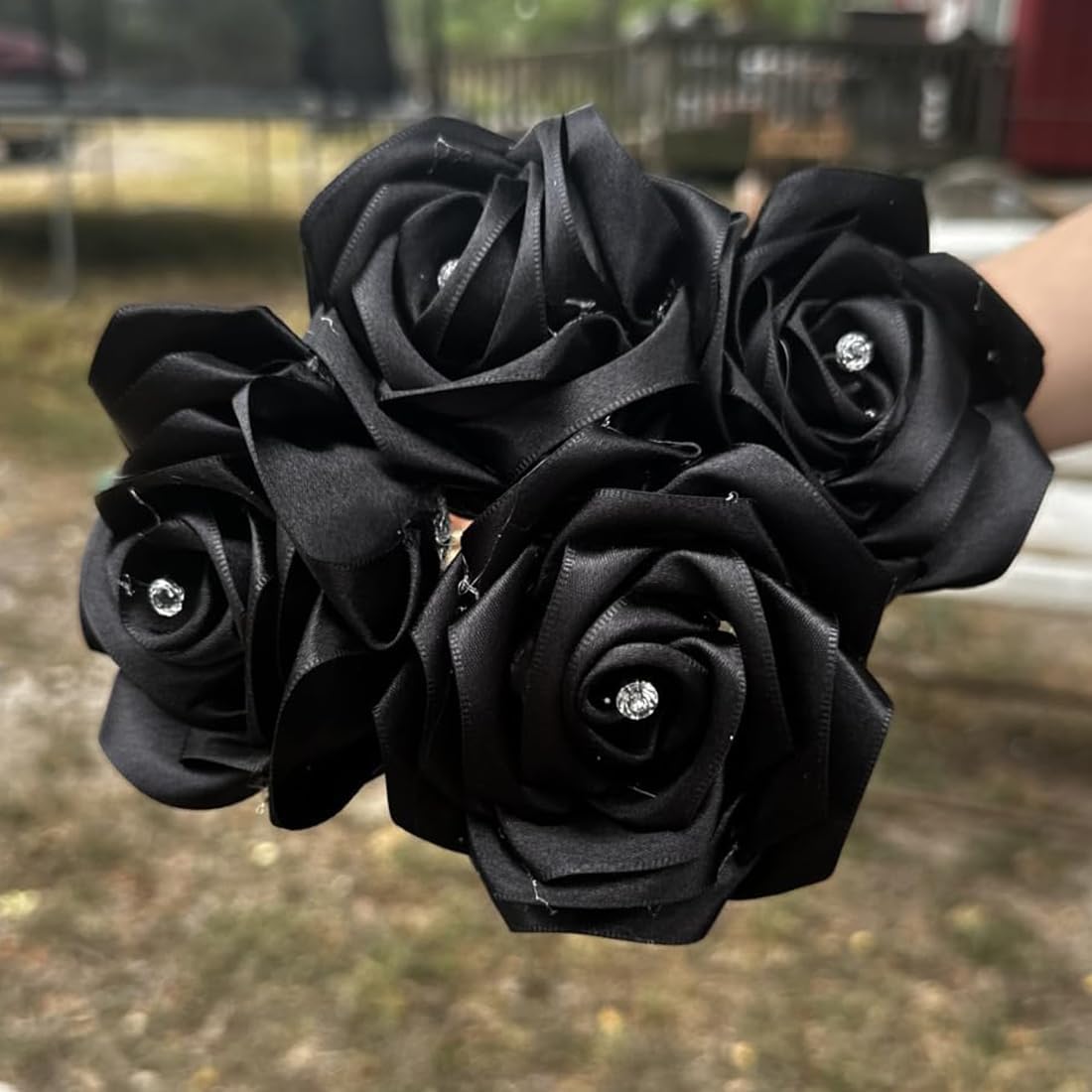 1-1/2" Width x 50 Yards Satin Fabric Ribbon, Black Ribbon Perfect for DIY Bows, Swags, Gift Wrapping, Craft, Flower Bouquet，Christmas and Halloween Party Decoration