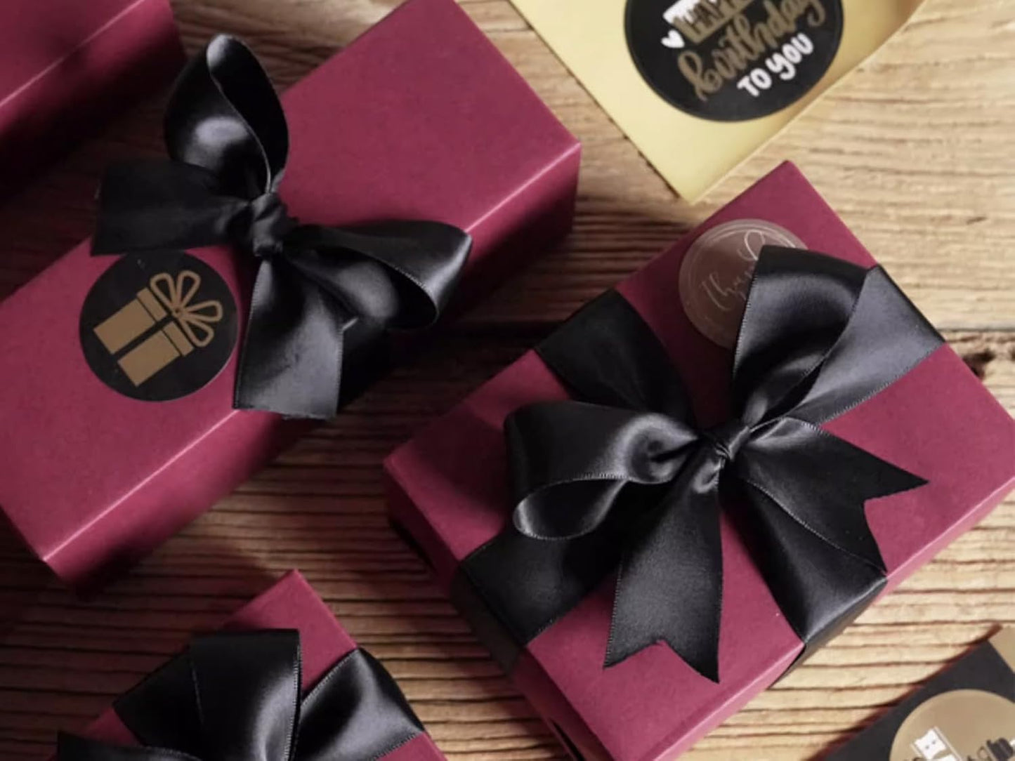 1-1/2" x 100 Yards Black Polyester Satin Ribbon Single Faced Fabric Ribbons for Eternal Roses, Flower Bouquets, Gift Wrapping, Crafts, Bridal Shower, Wedding Decor