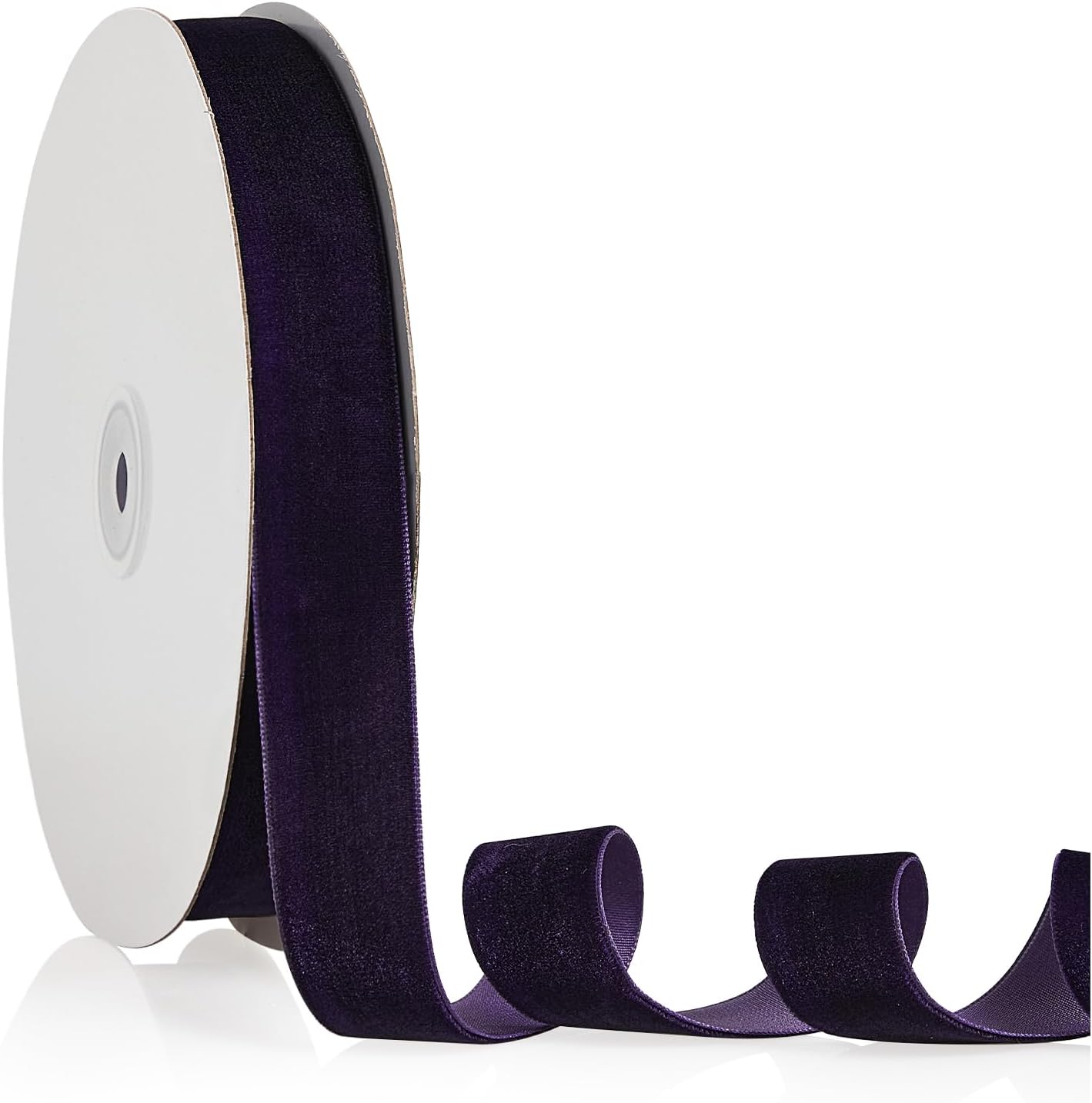 1" X 20 Yards Purple Velvet Ribbon for Christmas Tree Wreath Decoration Handmade Crafts Ornaments Gift Wrapping & Bow Making