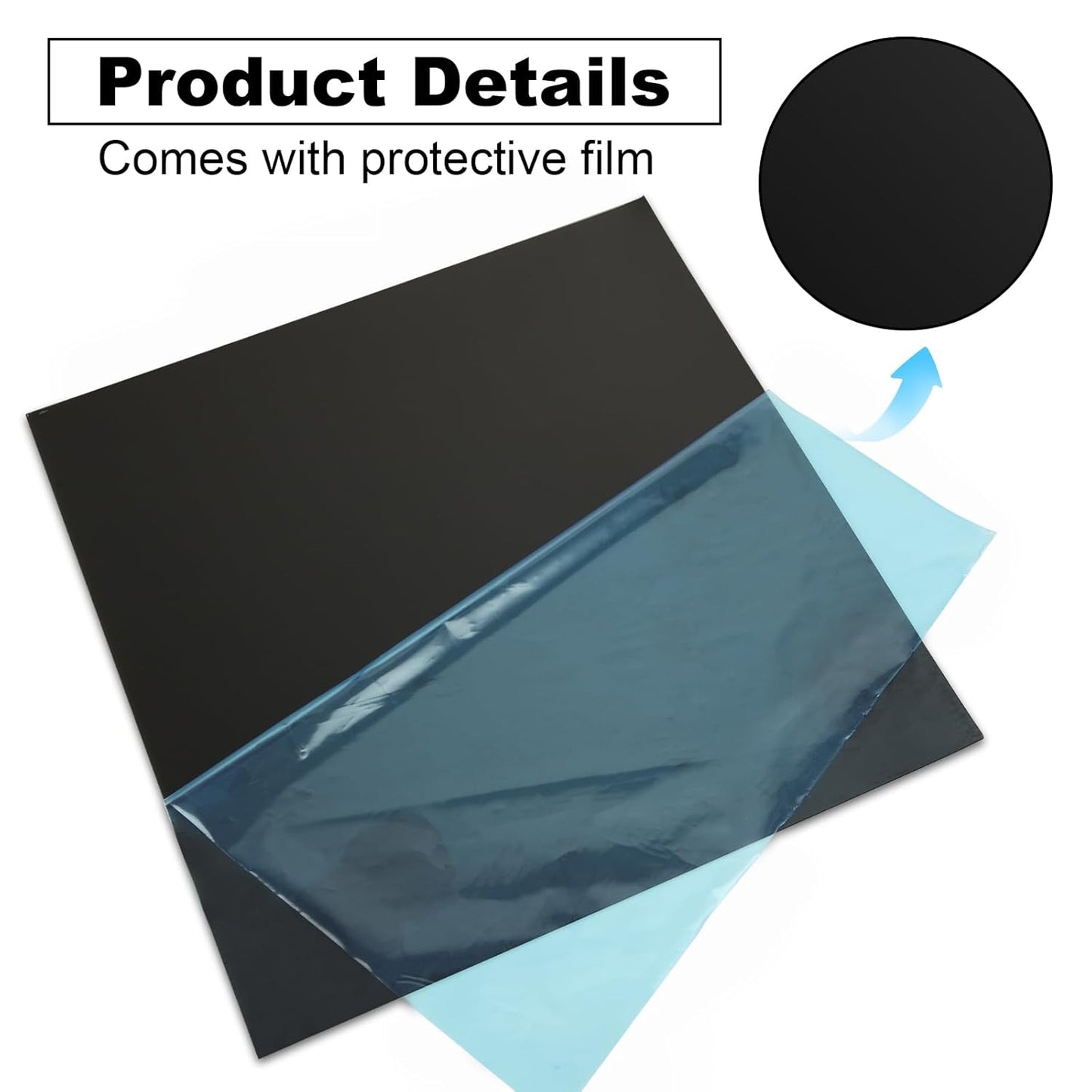 3PCS 12 x 12 x 1/16(0.06”) Inch Anodized Aluminum Sheet, 5052 Black Aluminum Engraving Blanks, 1.5MM Thin Metal Plates for Laser Engraving, Crafting, DIY, House Decoration