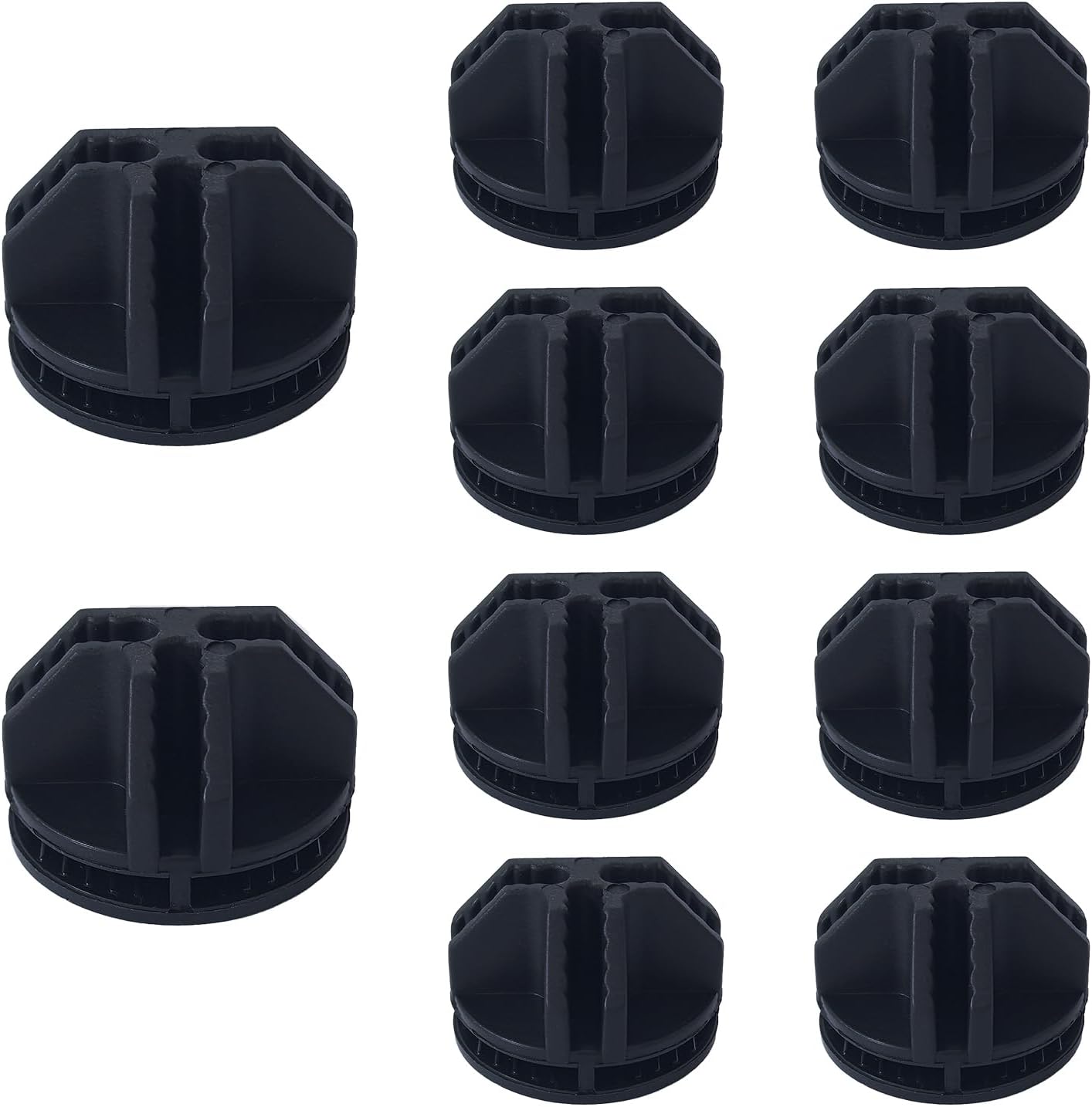 10Pcs Wire Cube Connectors, Black Wire Cube Storage Connectors Half Buckle Wire Grid Cube Shelf Plastic Connectors for Wire Cube Storage Shelving Unit and Modular Closet Organizer, SATONBEYI