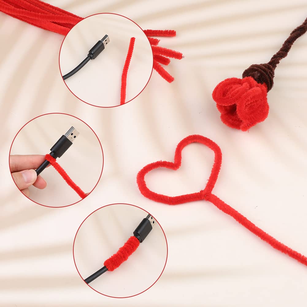 110 Pieces Red Pipe Cleaners - Christmas Chenille Stem for Creative Home Decoration, Arts and Crafts Projects