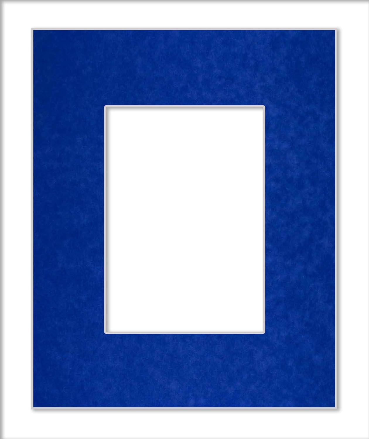 11x14 Mat Bevel Cut for 8.5x11 Photos - Acid Free Royal Blue Suede Precut Matboard - For Pictures, Photos, Framing - 4-ply Thickness