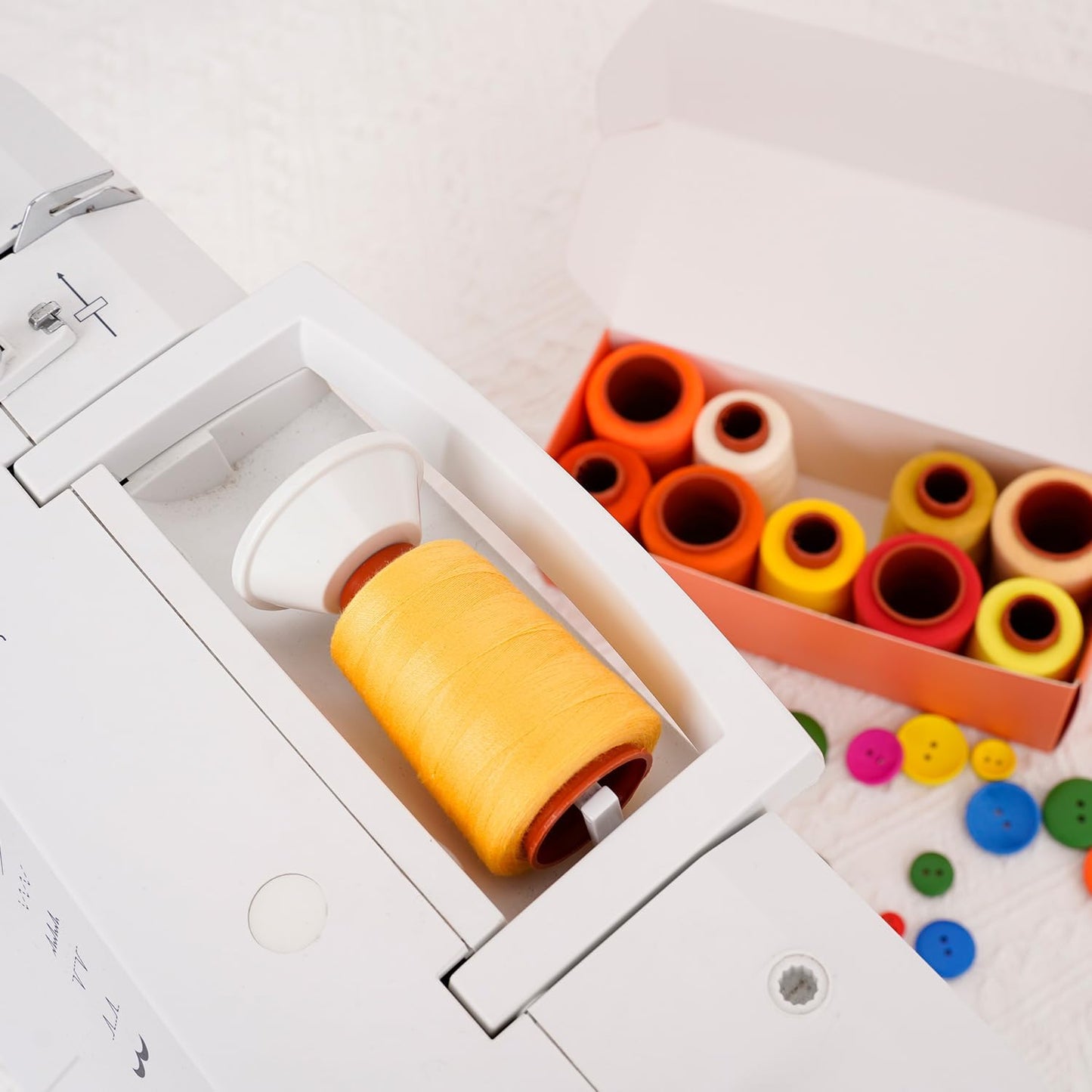 10 Pcs Sewing Thread, All Purpose Sewing Thread, 10 Spools Assorted Colors Each 800 Yards of Polyester Threads for Sewing Machine, Hand Stitching, Quilting, Serger (Yellow Color System)