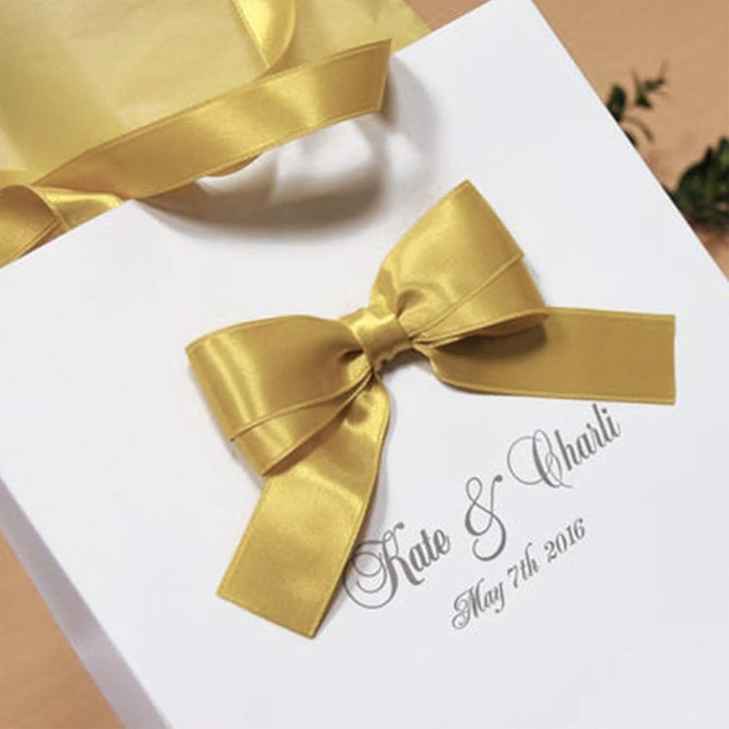 1" x 100 Yards Old Gold Polyester Satin Ribbon Single Faced Bulk Fabric Ribbons for Gift Wrapping, Crafting, Bows Making, Flower Bouquet, Wedding, Home Decor