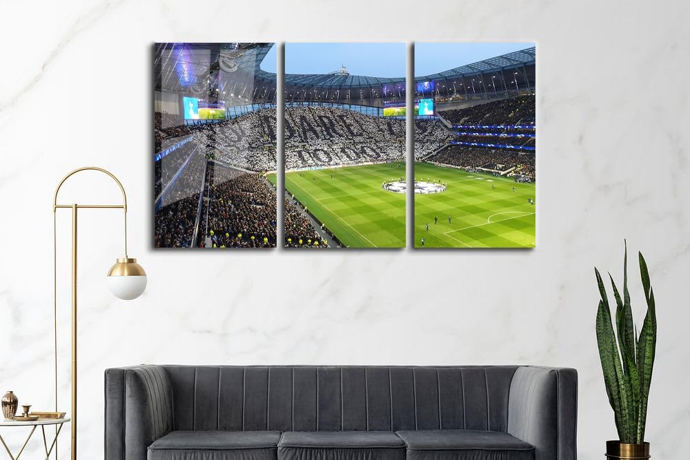 SpiritualHands Tottenham Hotspur Stadium Tempered Glass Wall Art Painting for Living Room, Tempered Glass Modern Prints Decor, Large Vivid Color Panel for Bedroom, Kitchen, or Office