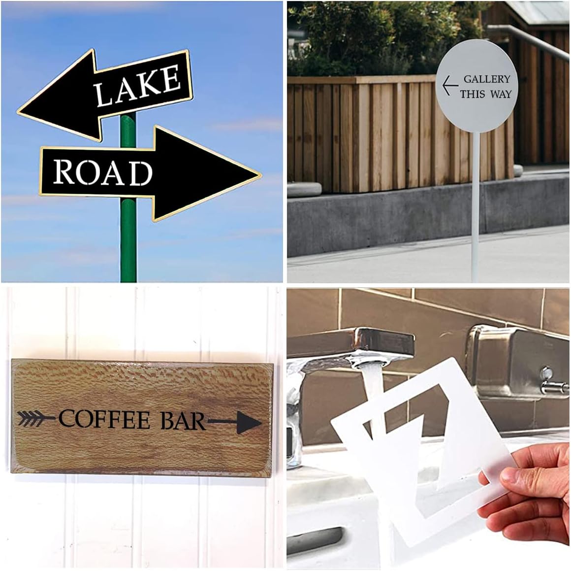 1.5 Inch Alphabet Letter Stencils for Painting - 70 Pack Letter and Number Stencil Templates with Signs for Painting on Wood, Reusable Letters and Numbers Stencils for Chalkboard Wood Signs & Wall Art