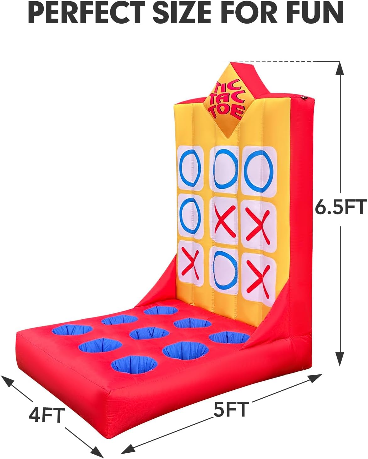 Inflatable Carnival Game with Built-in Blower, Portable Fun Toss Game for Backyard, Outdoor Carnival & Party