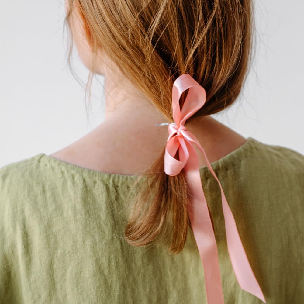 1/8" Width x 100 Yards Satin Ribbon, Double Faced Thin White Ribbon Perfect for DIY Craft, Bows, Gift Wrapping, Flower Bouquet, Valentine's Day, Christmas and Party Decoration