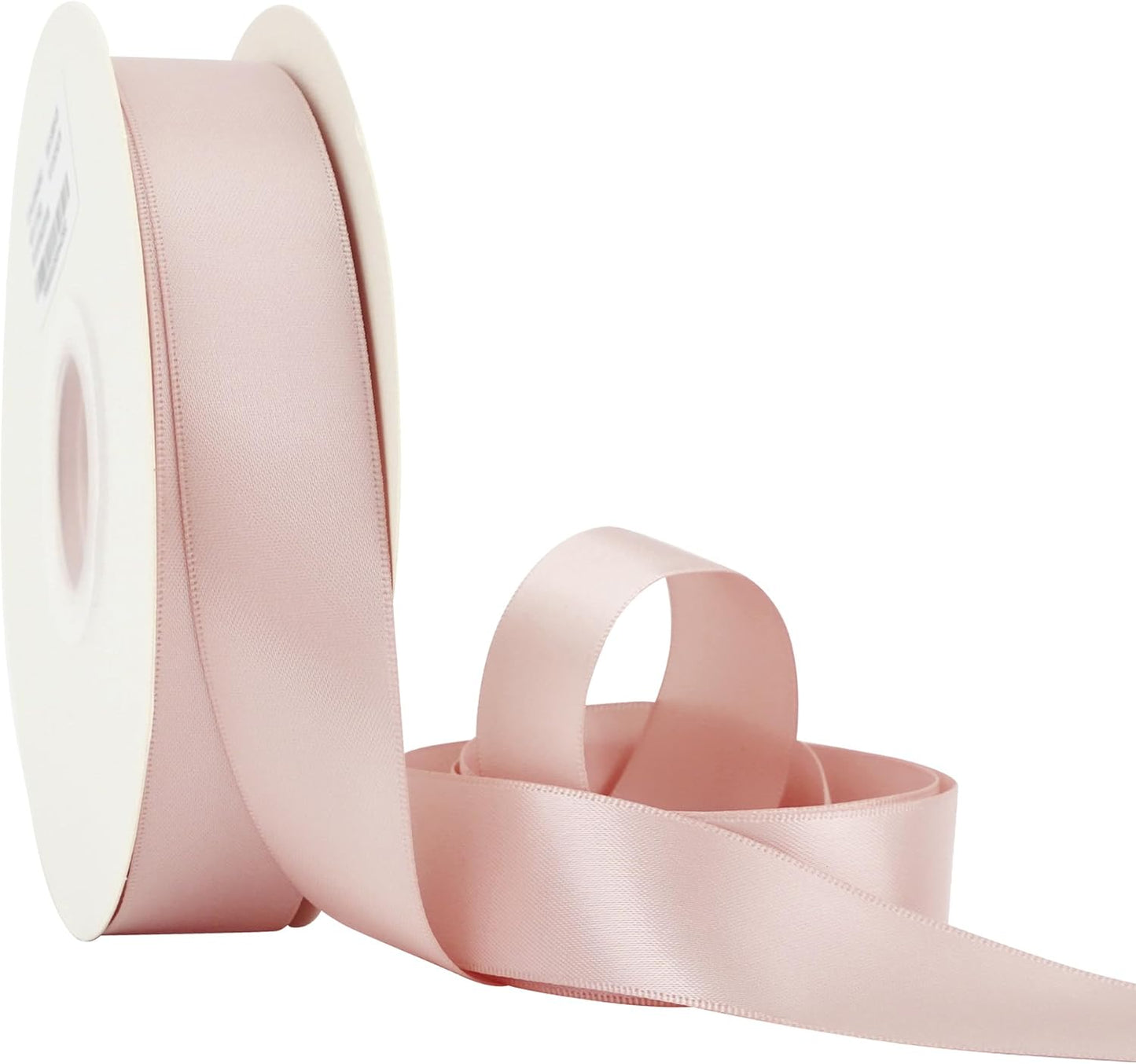 HUIHUANG Rose Gold Satin Ribbon 1 inch x 50 Yards Double-Faced Polyester Ribbon for Gift Wrapping, Wedding Invitations, Hair, Bows Making, Floral Arrangement,Holiday Decor