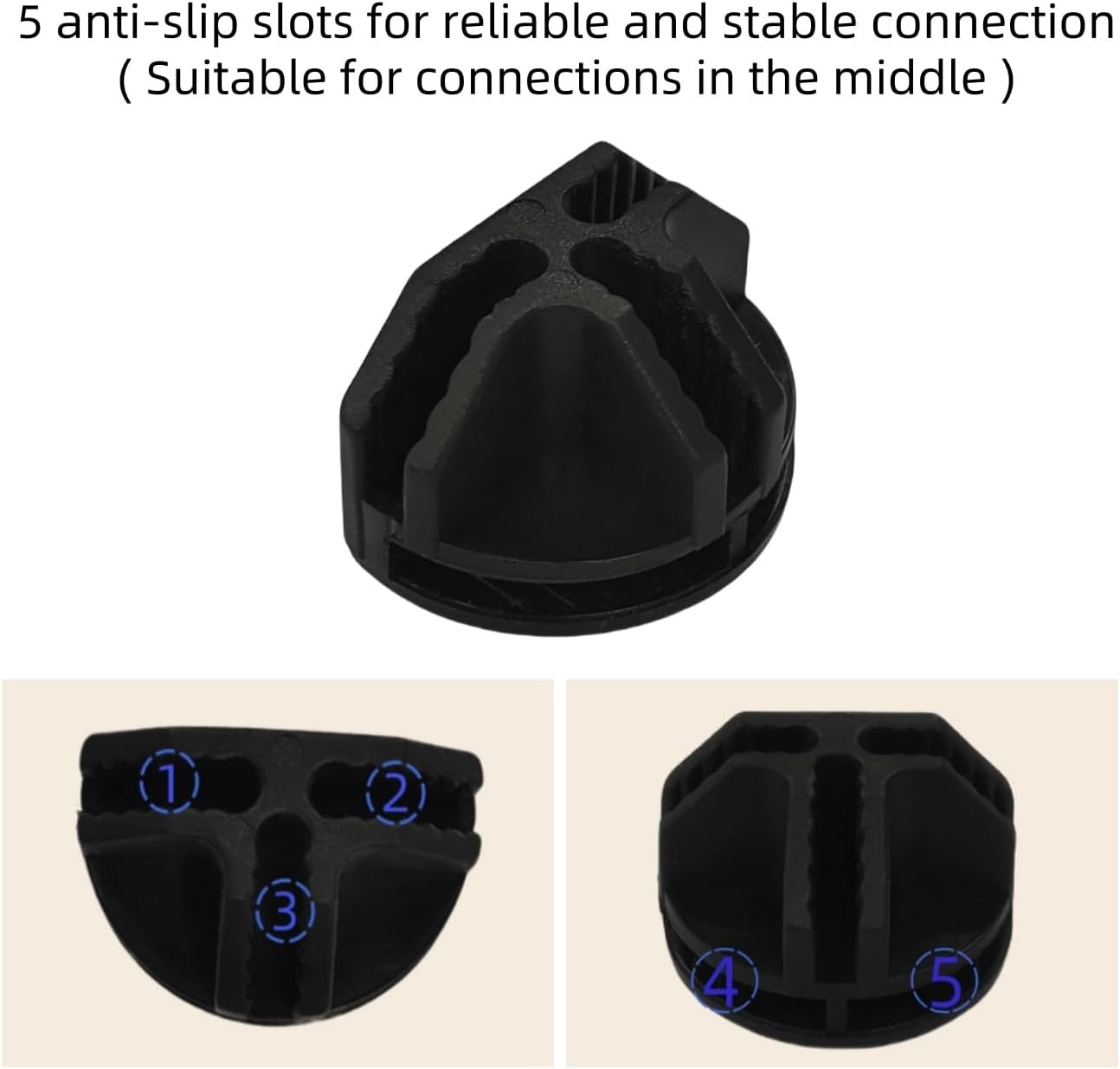 10Pcs Wire Cube Connectors, Black Wire Cube Storage Connectors Half Buckle Wire Grid Cube Shelf Plastic Connectors for Wire Cube Storage Shelving Unit and Modular Closet Organizer, SATONBEYI