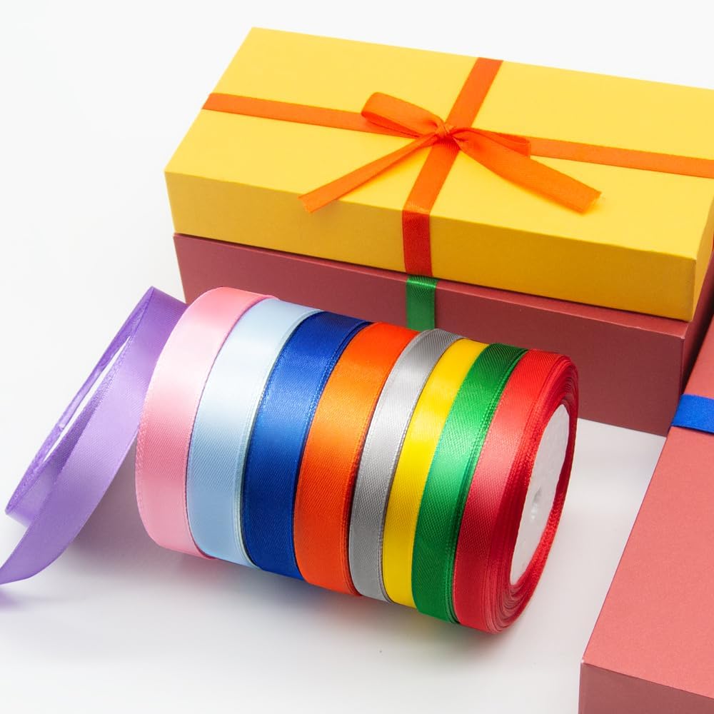 1-1/2" x 25 Yards Satin Ribbon, Green Silk Ribbon Ideal for Gift Wrapping, Floral Bouquets, Crafts, Wedding Party Decorations, Christmas and Sewing Projects