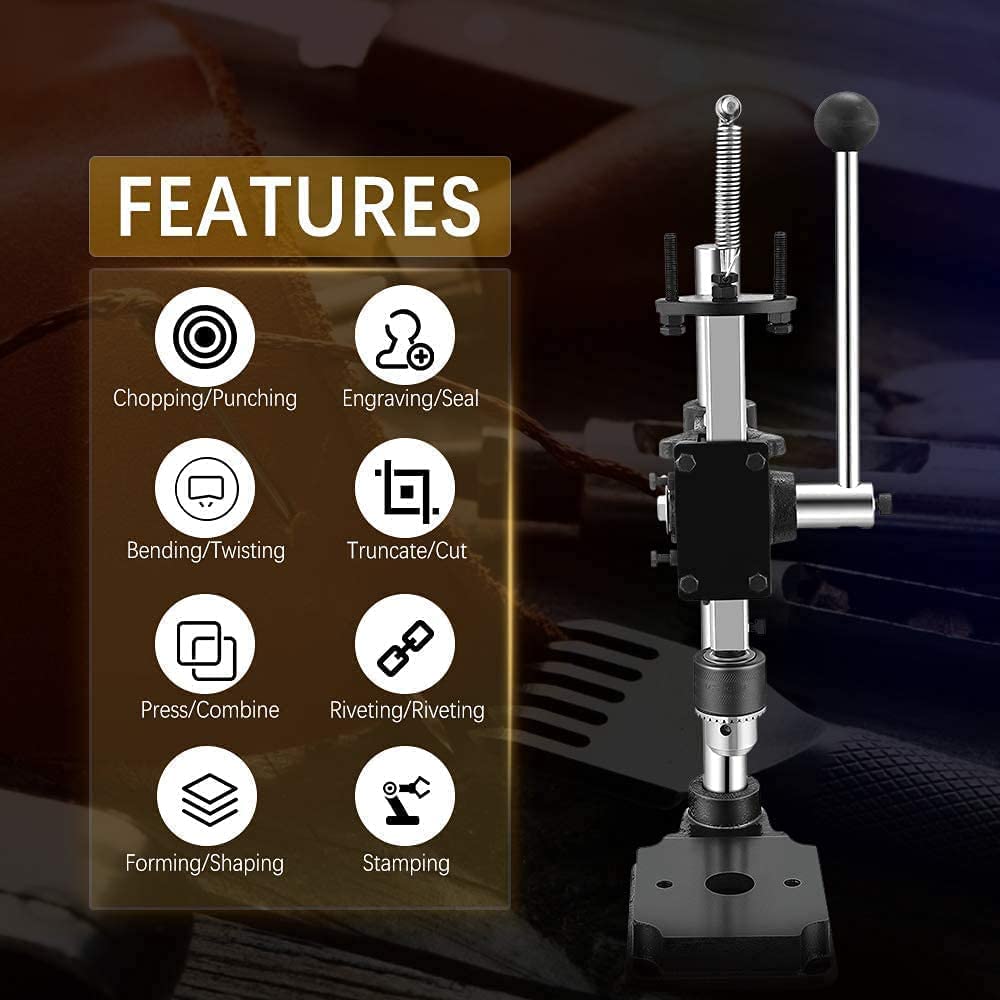 Leather Hole Puncher Hand Punching Machine Manual Press Puncher Punch Tools for DIY Craft