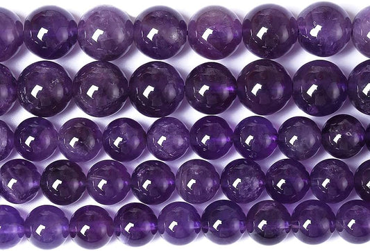 10mm 38pcs Natural Amethyst AAAAA Purple Crystal Quartz Beads Gemstones Round Stone Beads for Jewelry Making DIY Women's Bracelet Necklace Earrings