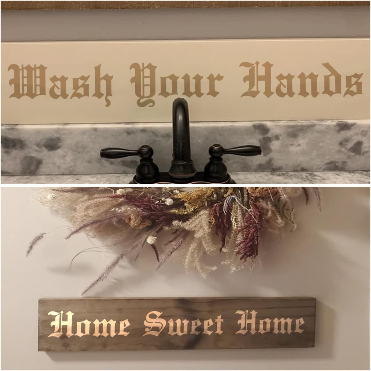 1 Inch Alphabet Letter Stencils for Painting - 70 Pack Old English Letter Stencil Templates with Numbers and Signs for Painting on Wood, Reusable Letters Stencils for Chalkboard Wood Signs & Wall Art