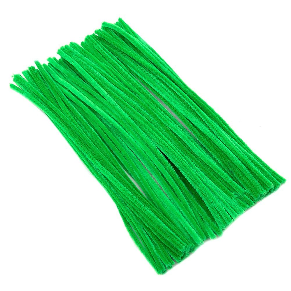100 Pieces Pipe Cleaners Chenille Stem, Lime Green Color Pipe Cleaners Set for Pipe Cleaners Christmas Halloween DIY Arts Crafts Decorations, Chenille Stems Pipe Cleaners (Green)