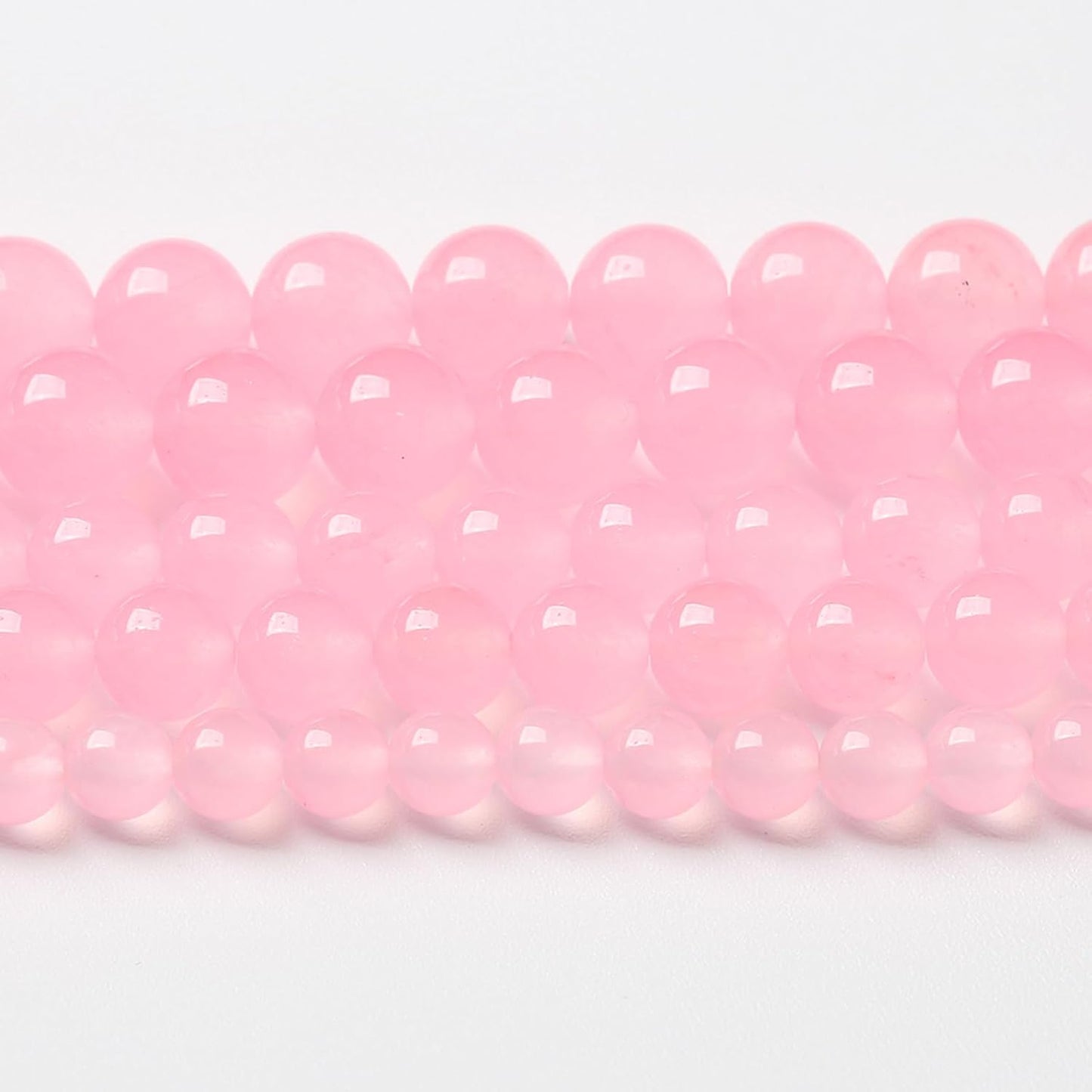 10mm 36pcs Natural Light Pink Chalcedony Stone Beads for Jewelry Making Energy Healing Power Stone DIY Bracelet Necklace Accessories 15" (10mm, Light Pink Chalcedony)