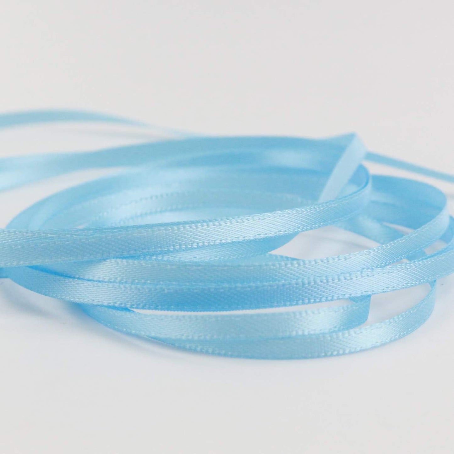 HUIHUANG Solid Color Satin Ribbon 1/8 inch x 100 Yards Roll Ribbon Thin Satin Baby Light Blue 1/8 Crafts Ribbon for Crafts Gift Wrapping DIY Bows Invitation Card (Blue)