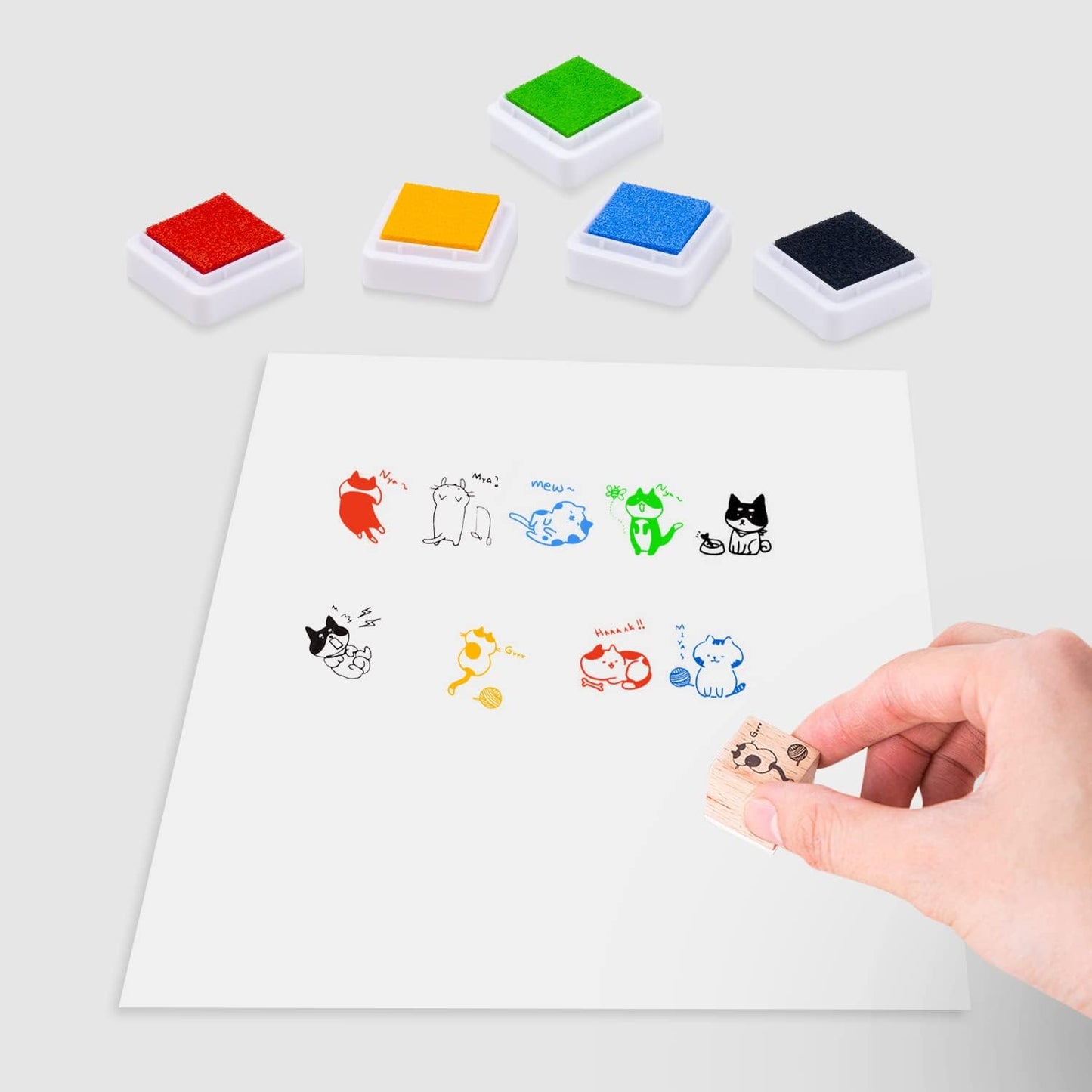 Ink Pad, 12 Colors Washable Stamp Pad for Kids…